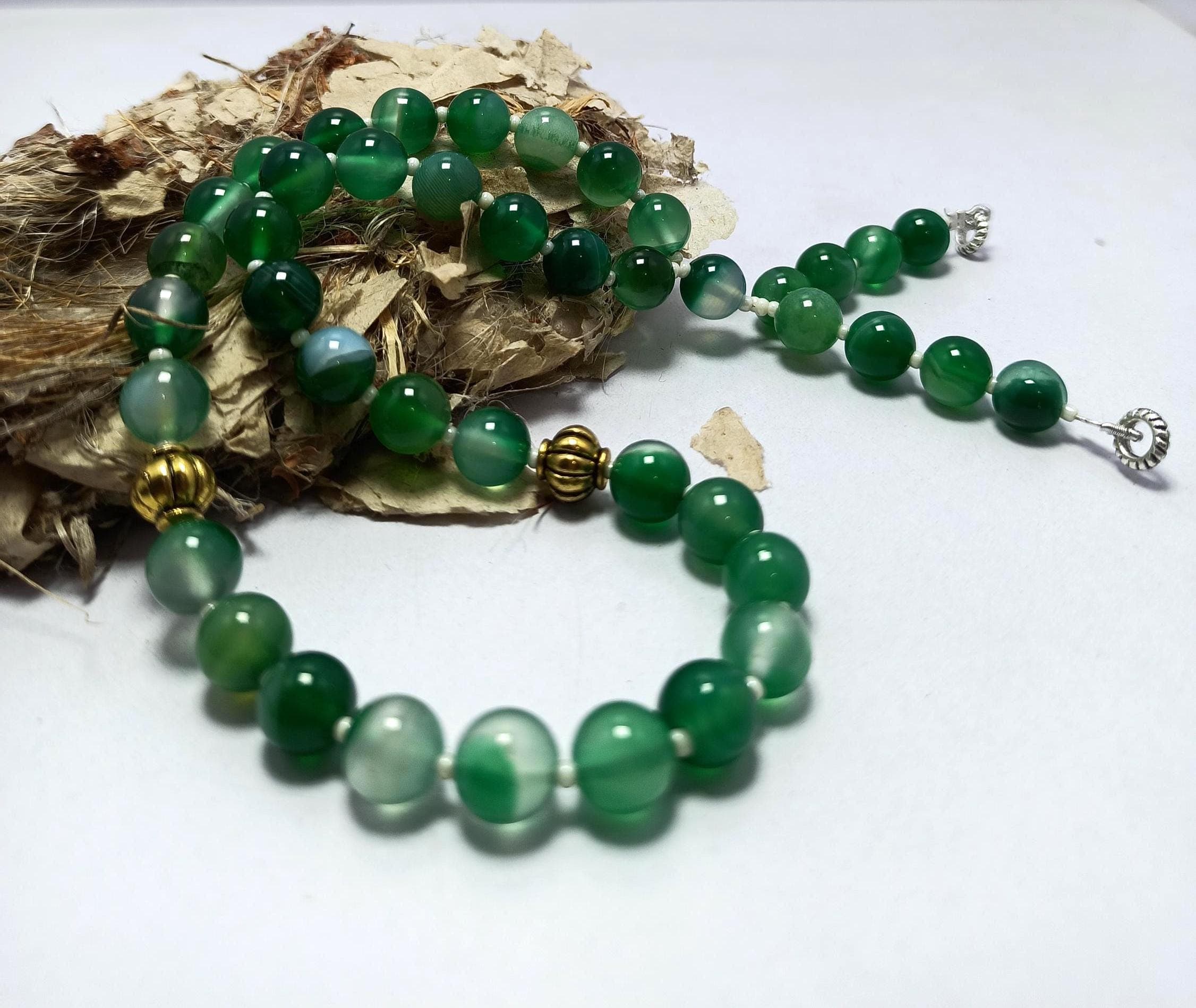 Prayer Japa Mala Smooth Gemstone Beads Islamic Tasbih Misbaha Meditation & Spiritual Rosary - image 3