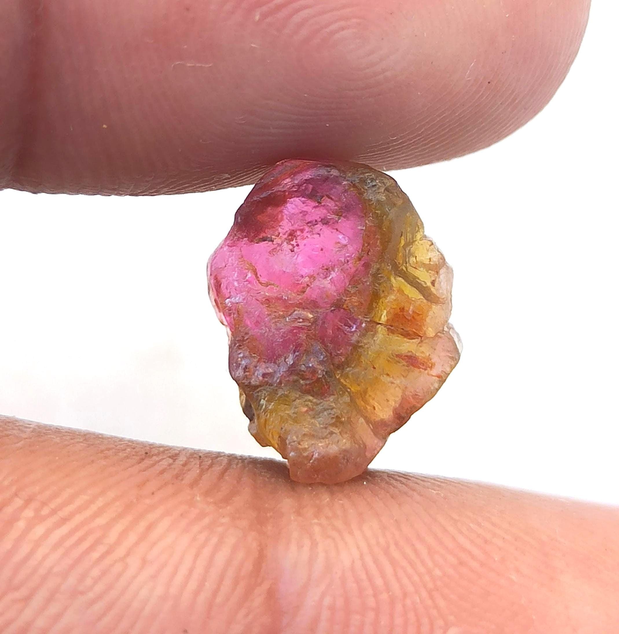 Raw Watermelon Tourmaline Gemstone Natural Rough Crystal for Healing & Energy Work