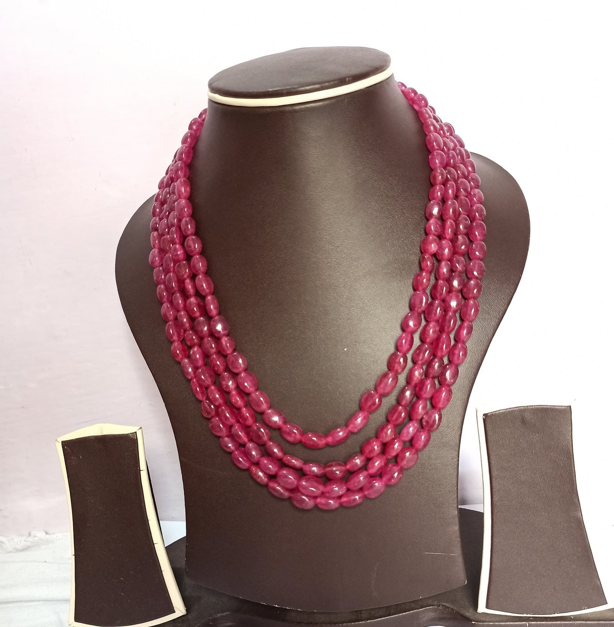 Strawberry Quartz Necklace: 583 Carat AAA Oval Gemstone, Adjustable Cord