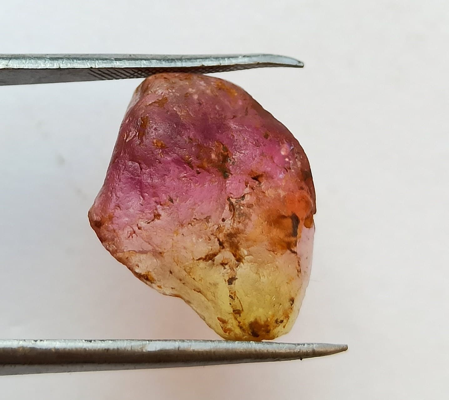 10 Ct Raw Watermelon Tourmaline Natural Bi-Color Healing Rough Crystal