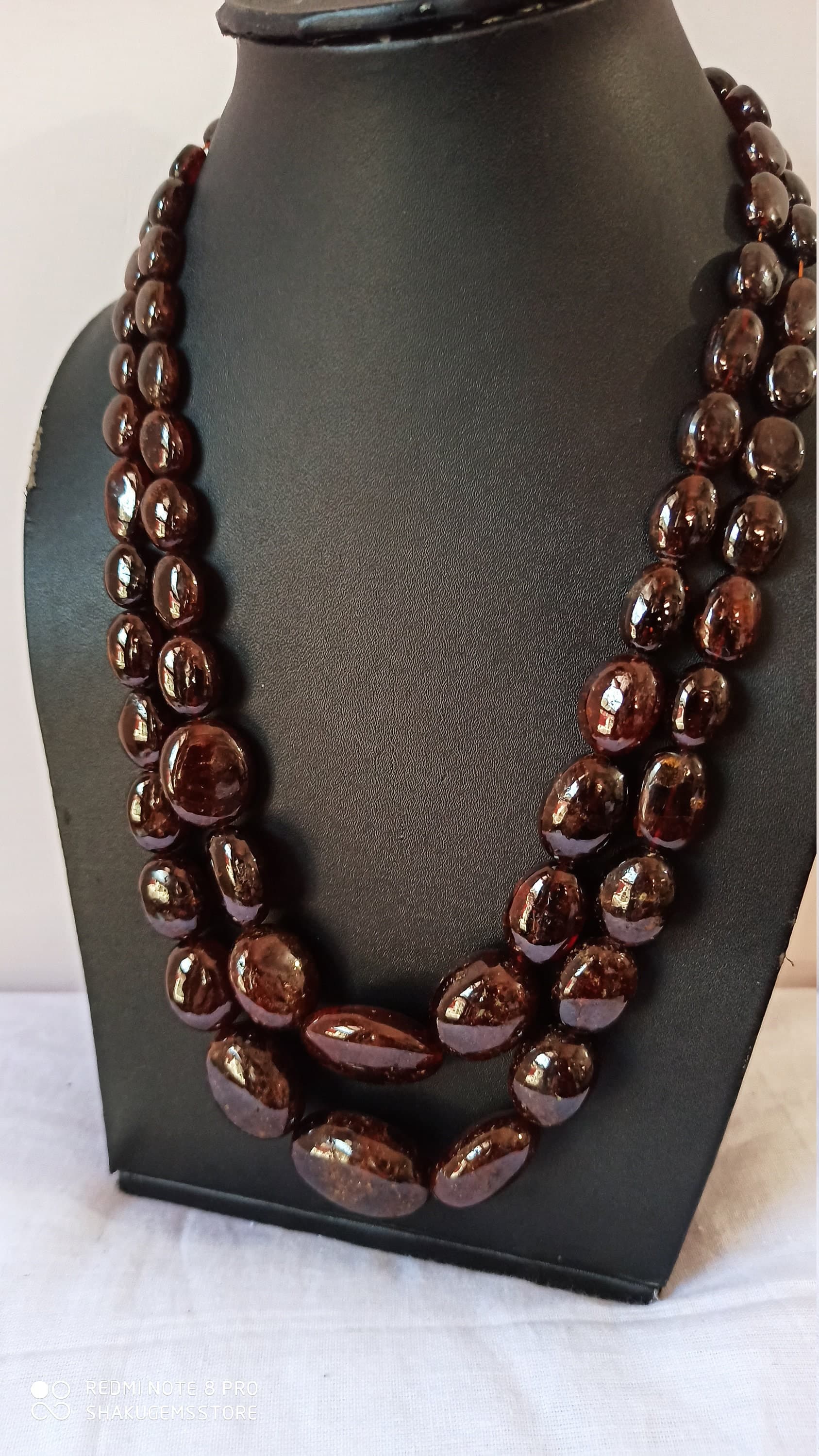 Natural Axinite Garnet Necklace 1104 Carat Saloni Axinite Oval Beads, 24'' Statement Gemstone Jewelry - image 5