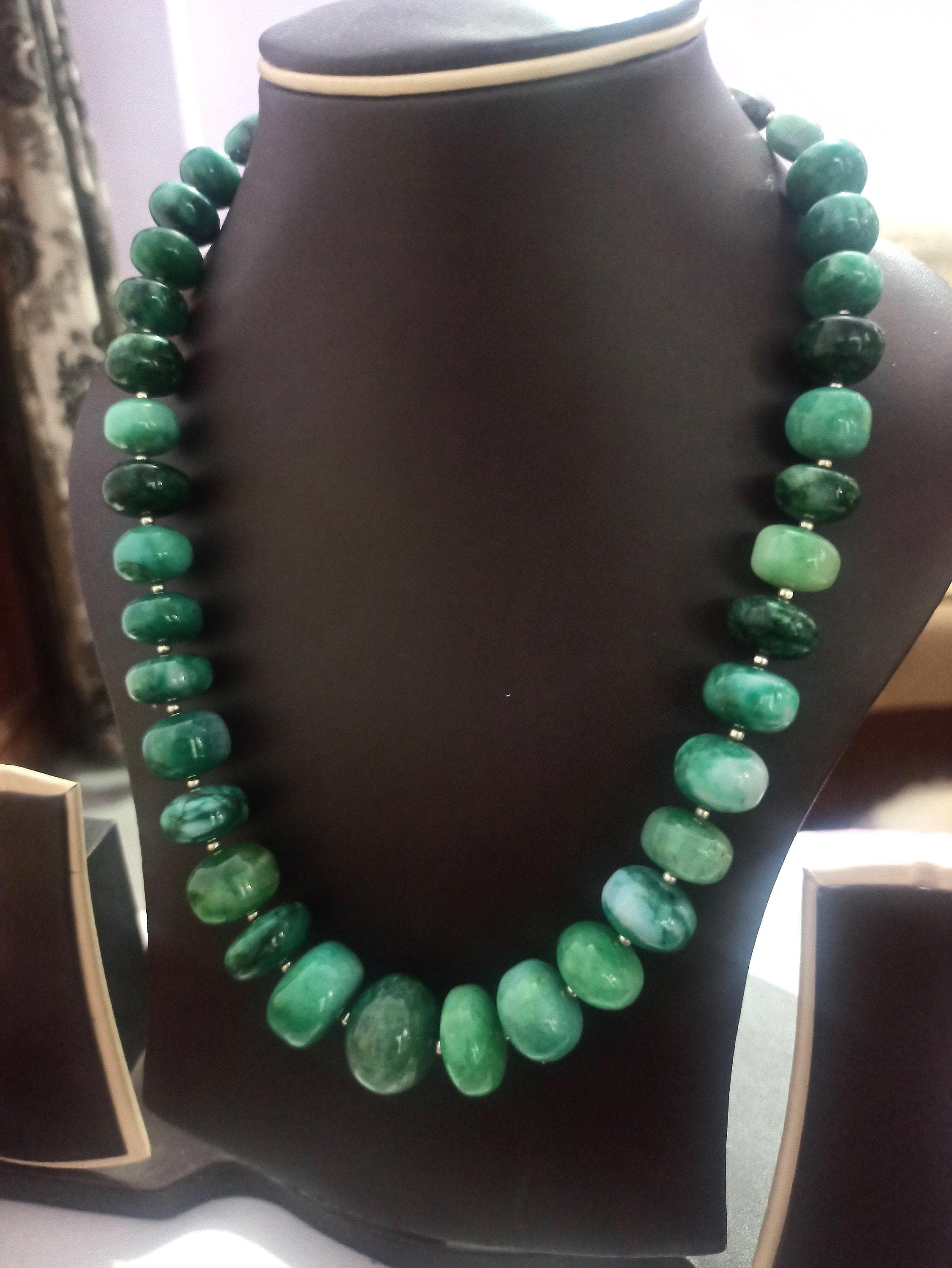 Sakota Emerald Rondelle Bead Necklace: 660 Carat AAA Gemstone Jewelry - image 4