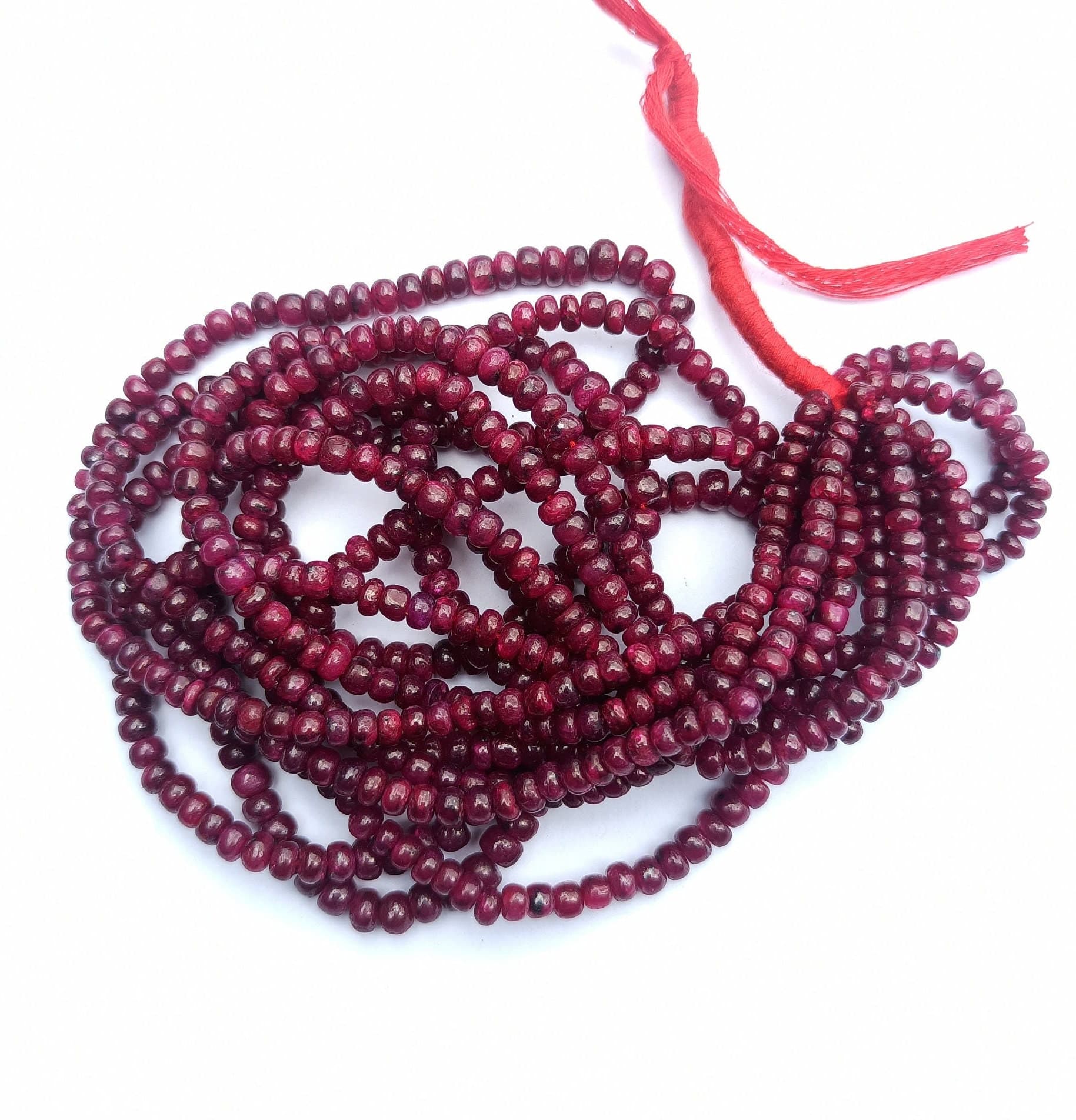 AAA Natural Ruby Beads – Smooth Round 4–5 mm 17” Strand for Jewelry Supplies - image 4