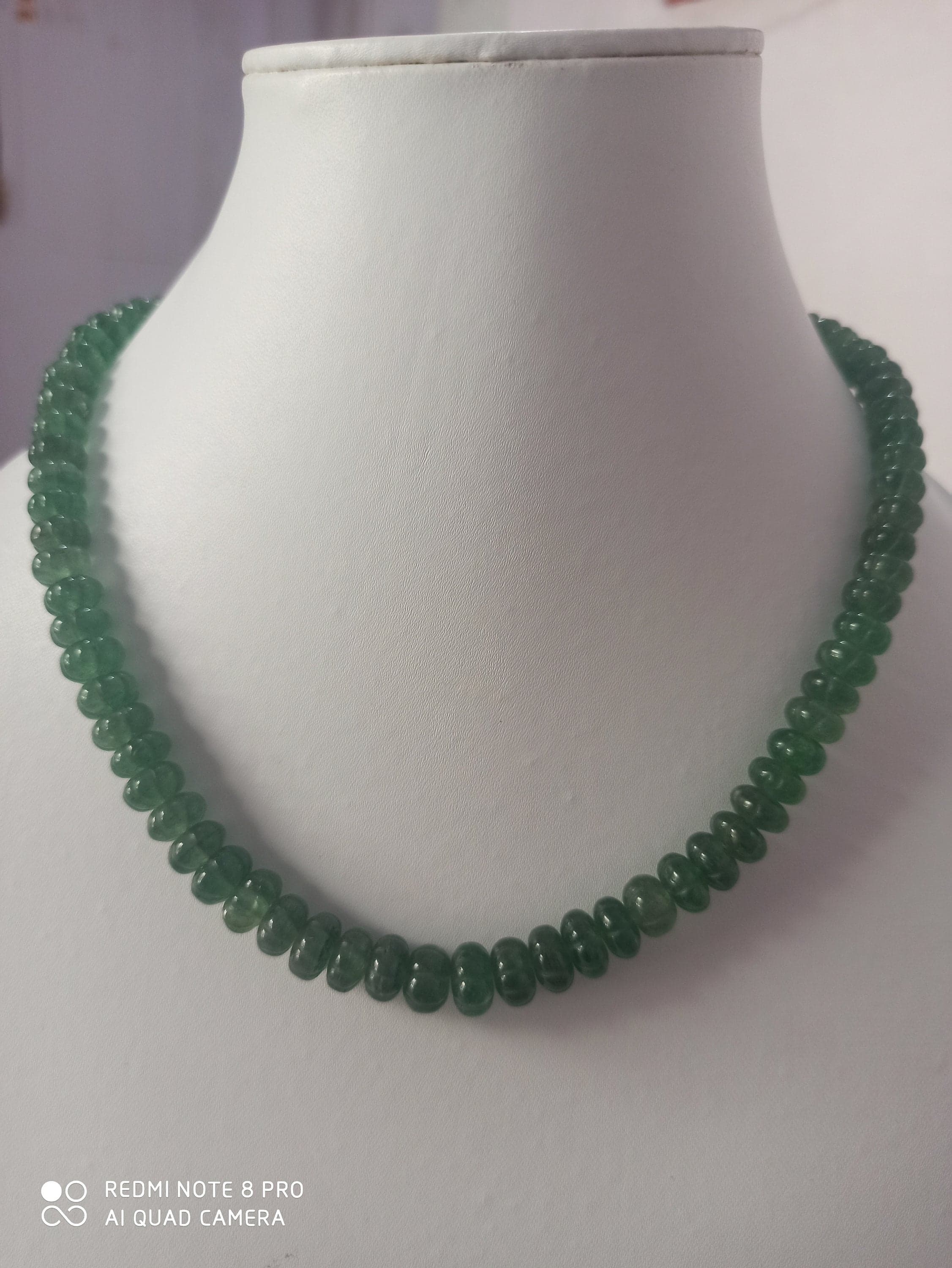Natural Green Strawberry Emerald Pumpkin AAA Fine Quality Pumpkin 6-10mm Beads Healing Gemstone Necklace - image 4