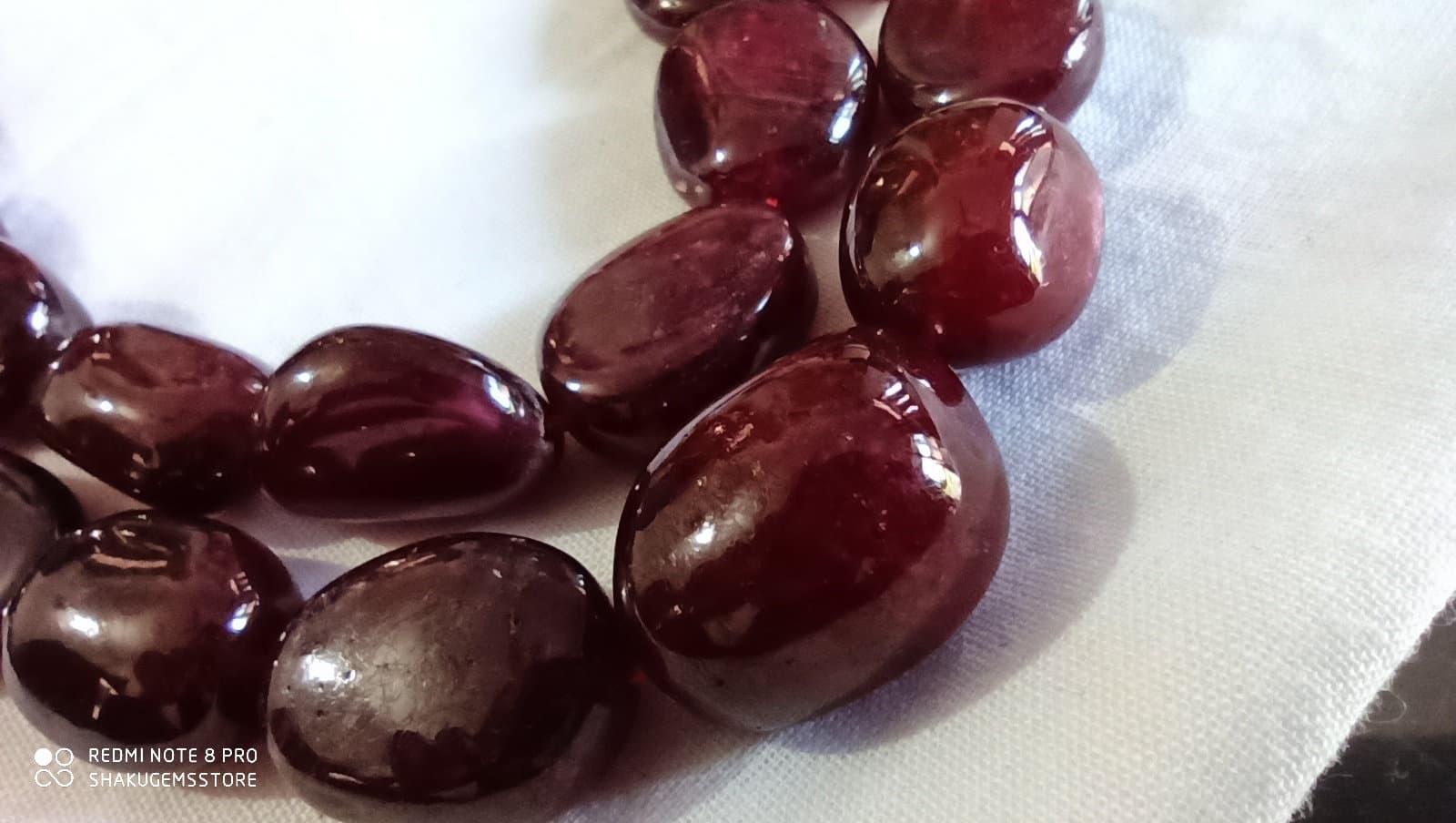 24″ Natural Ruby AAA Fine Quality Smooth Tumbled Ruby Gemstone Healing Necklace - image 5