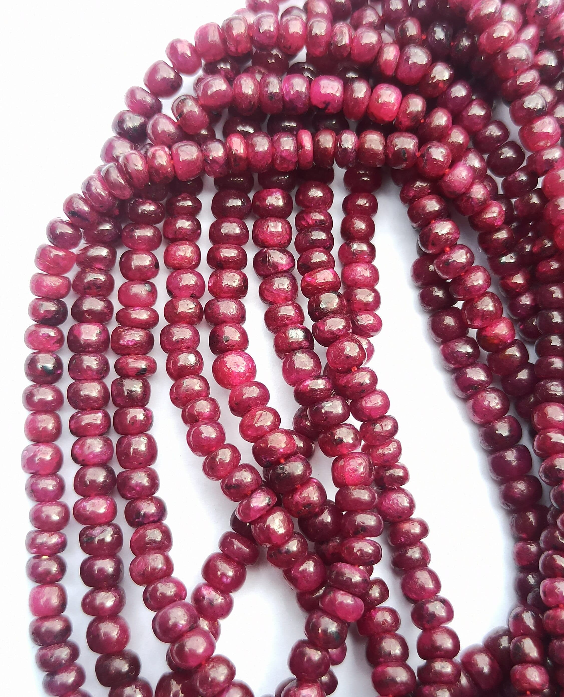 AAA Natural Ruby Beads – Smooth Round 4–5 mm 17” Strand for Jewelry Supplies - image 5