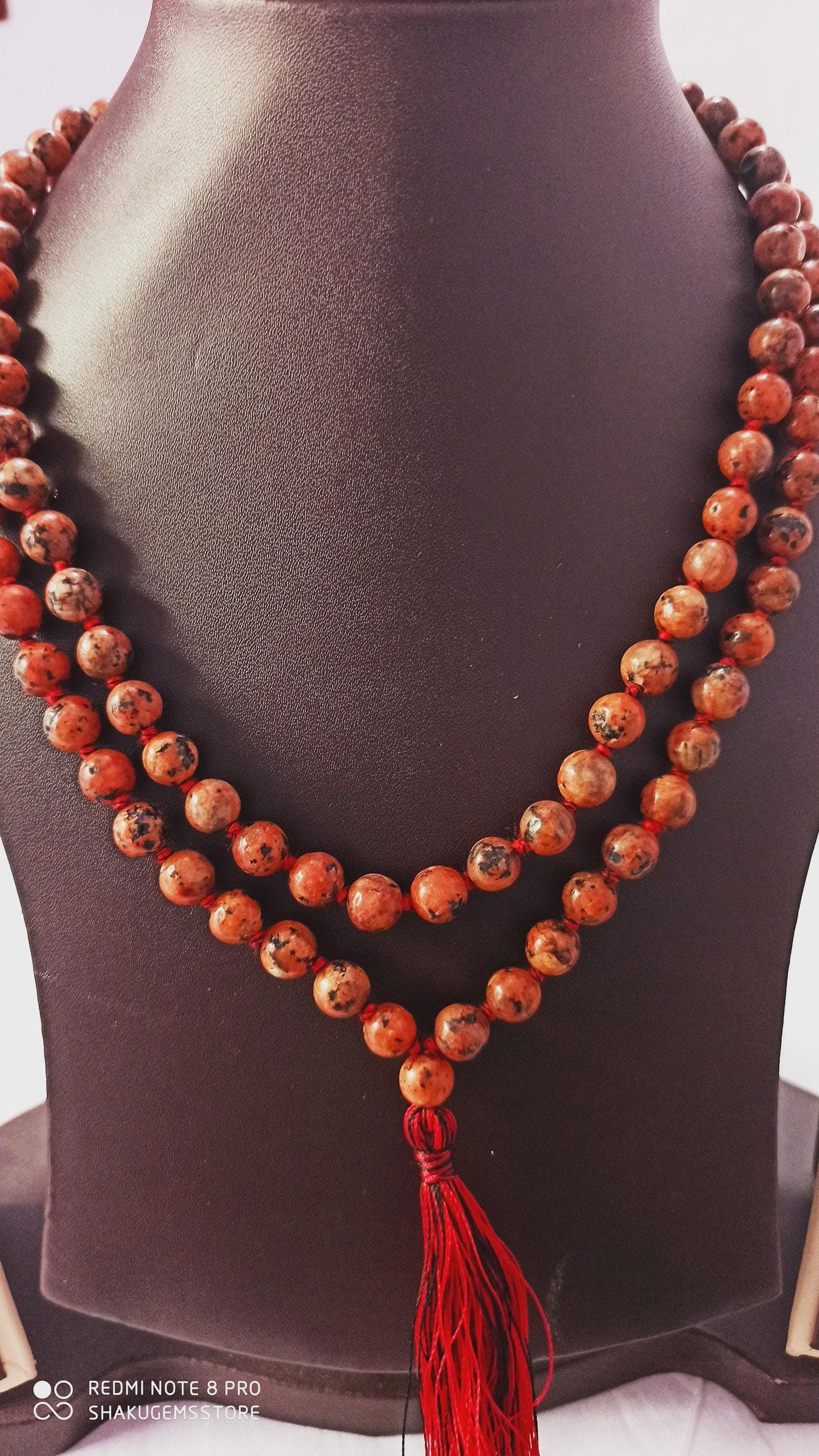 108 Bead Multi Color Gemstone Mala Meditation Necklace Healing Prayer Beads Energy Balancing Tasbih - image 4