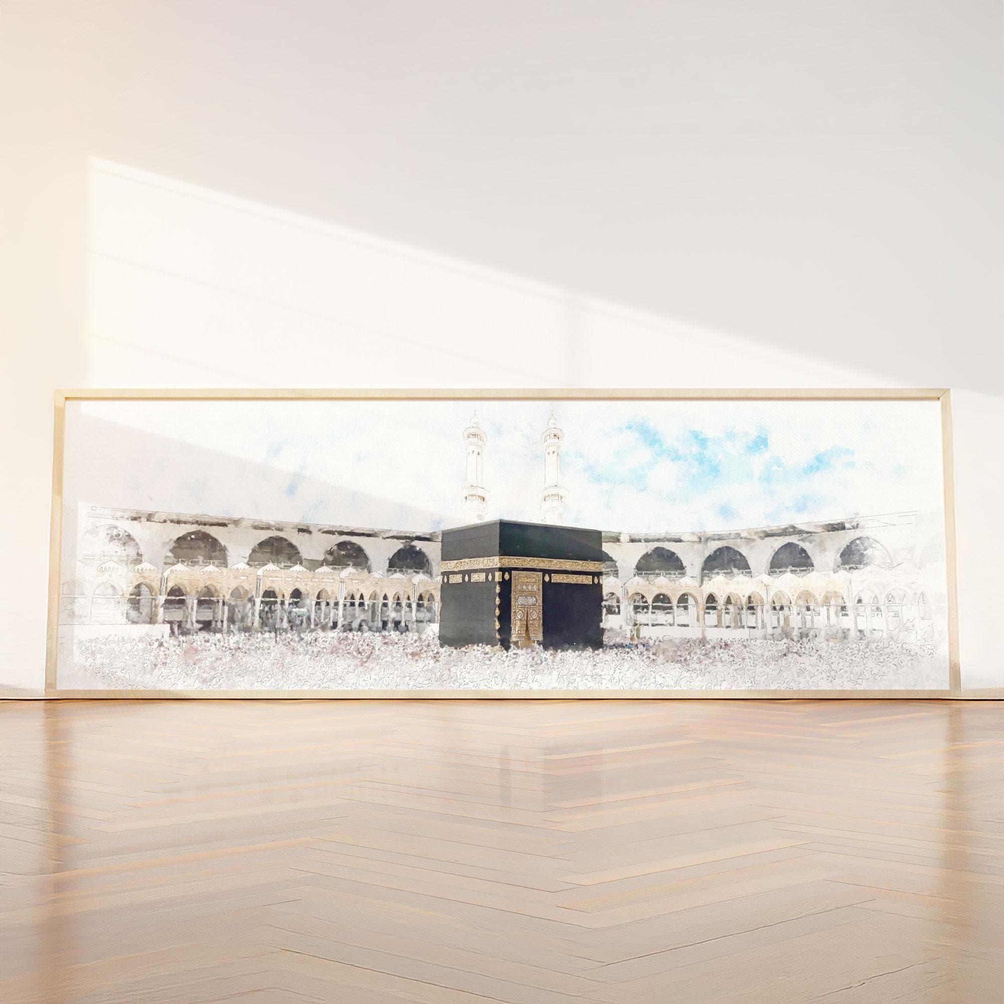 Kaaba in Makkah Canvas Art: Islamic Wall Decor, Muslim Gift
