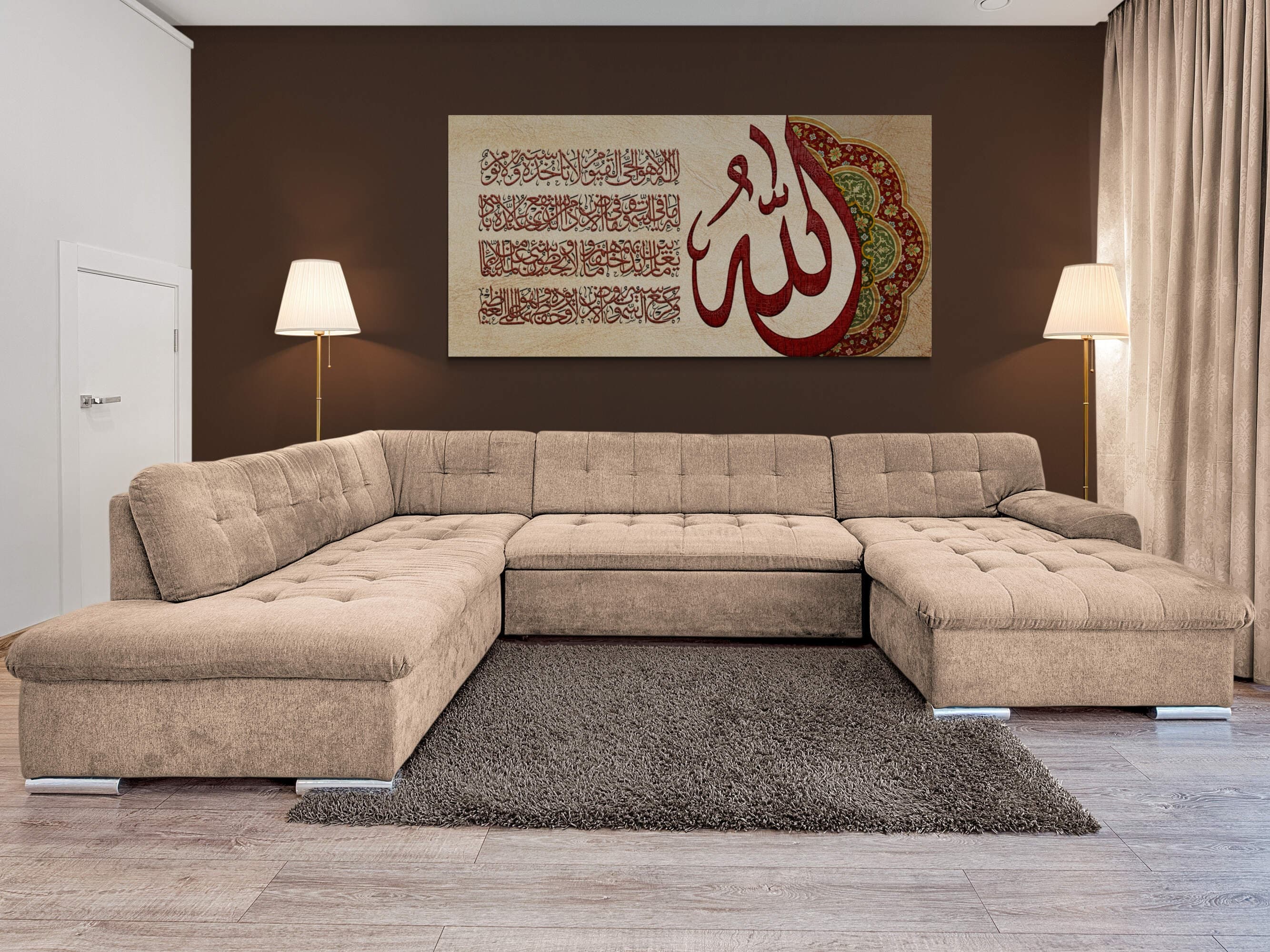 Traditional and Modern Islamic Art-AYATUL KURSI-Thuluth-Diwani-Giclée Fine Art Print