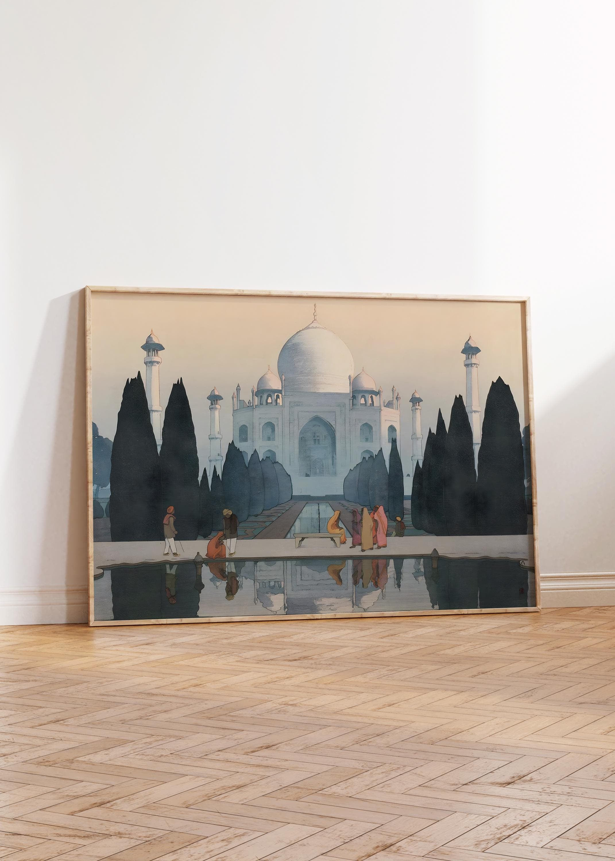 Taj Mahal Art Print – Mughal Architecture Wall Decor, Islamic Home Decor