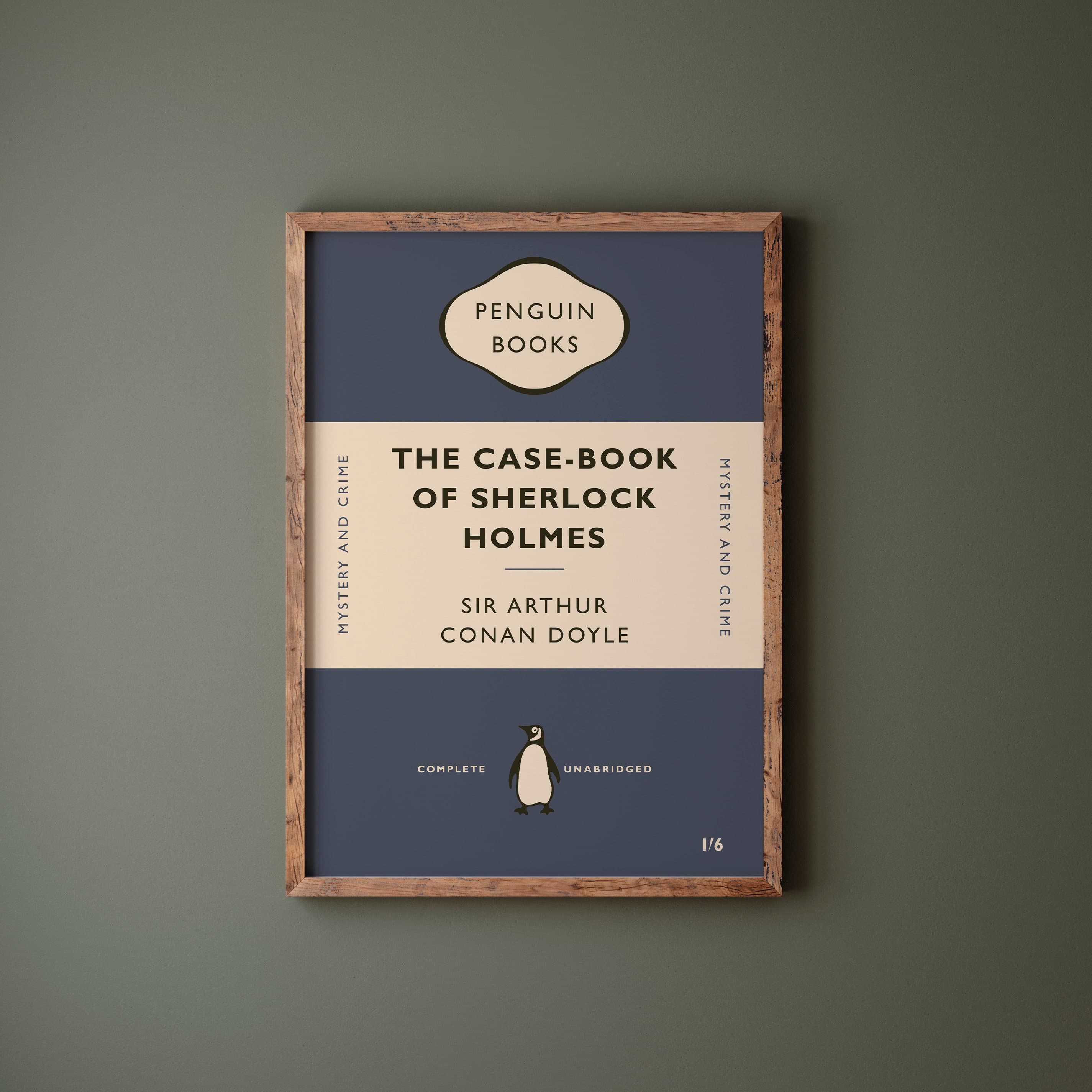 Penguin Books Print: Sherlock Holmes Cover Art, Retro Home Decor - image 3
