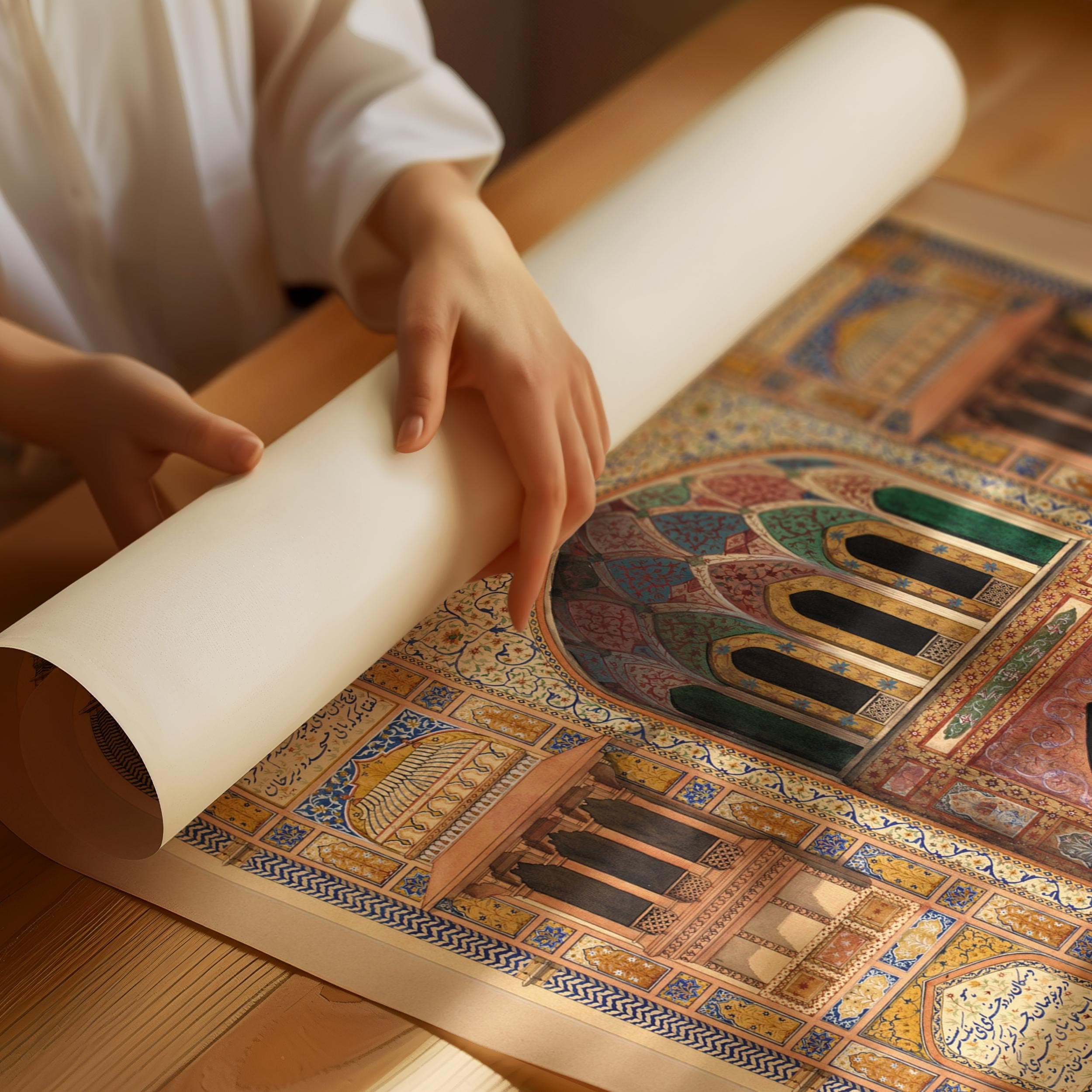 Wazir Khan Mosque Art Print – Mughal Islamic Architecture, Lahore Pakistan Decor - image 3