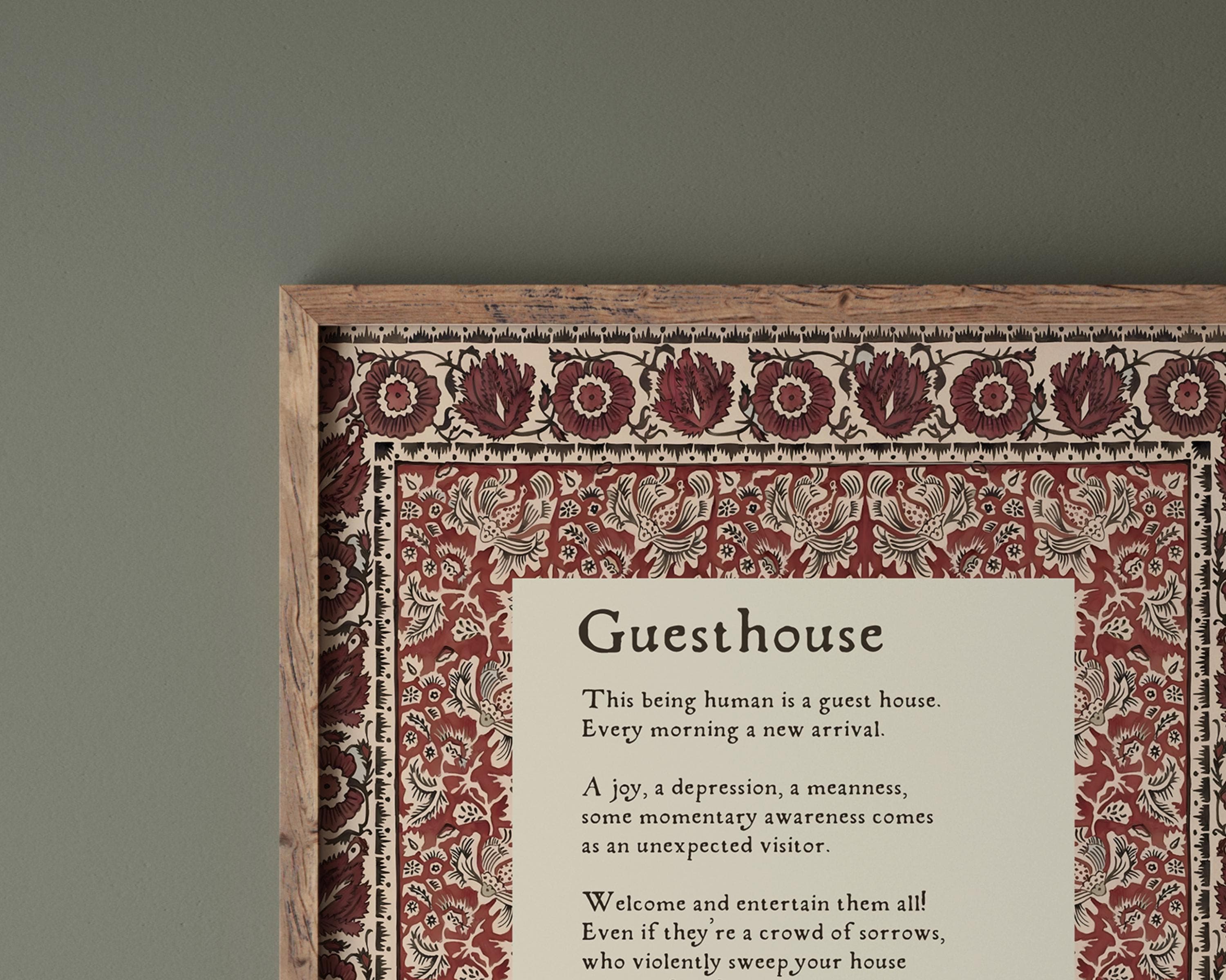 Rumi Poem Print: Guesthouse, Indian Art Decor - image 5