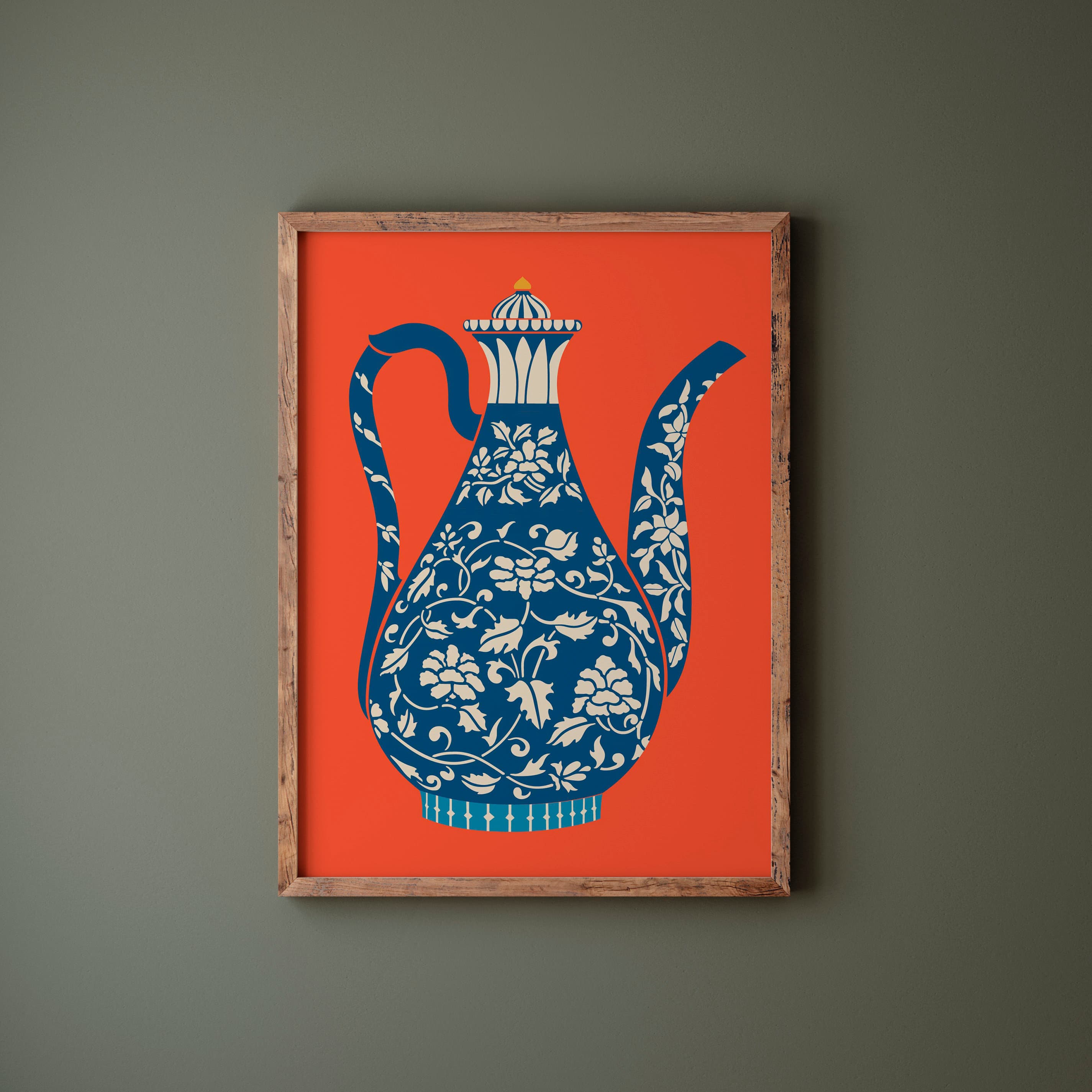 Turkish Pitcher Art Print: Eclectic Home Wall Decor