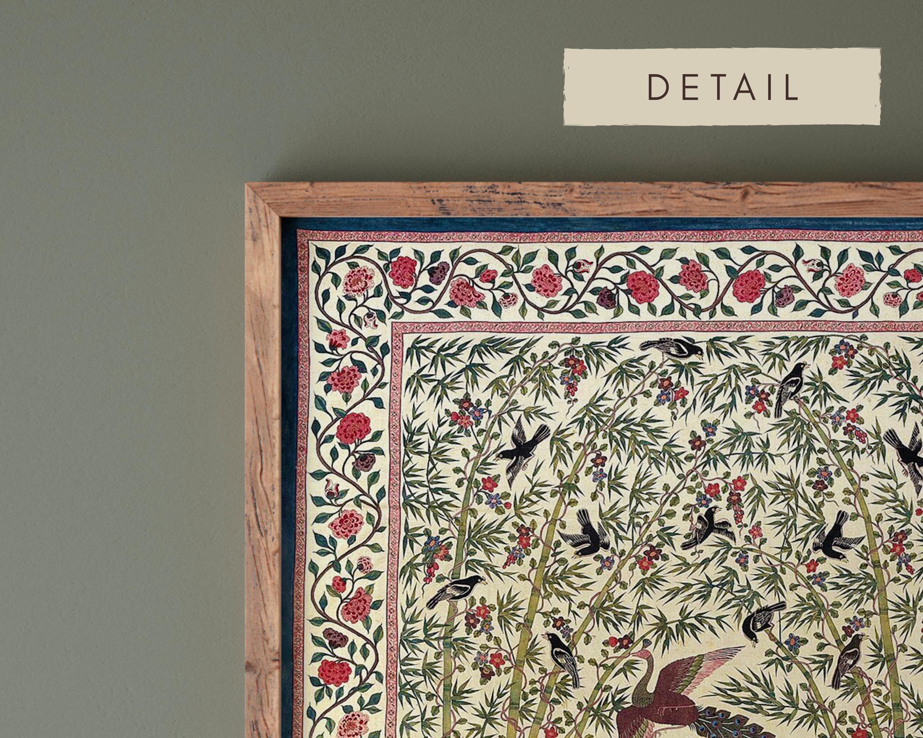 Mughal Textile Art Print: Indian Palempore Floral Decor - image 3
