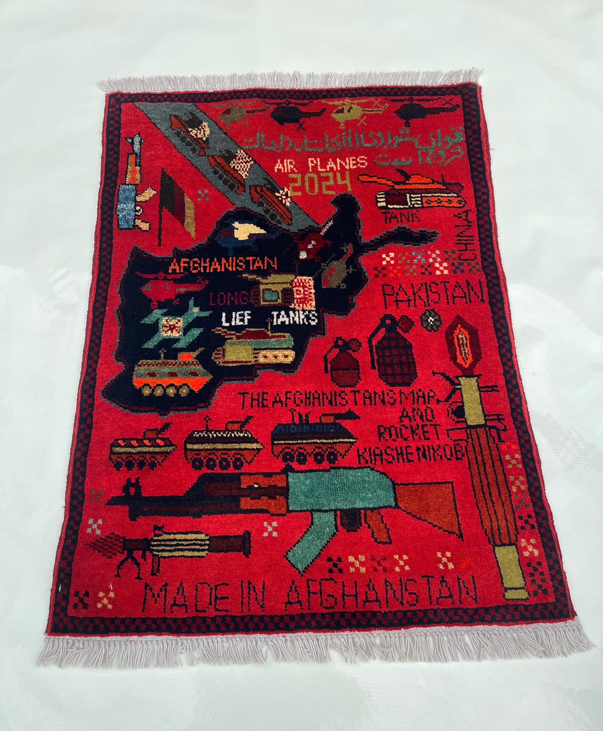 80x59 cm Ethnic Handmade Afghan war rug Beautifully made wool rug Nomadic Rug Oriental War Rug mini rug pictorial rug #348