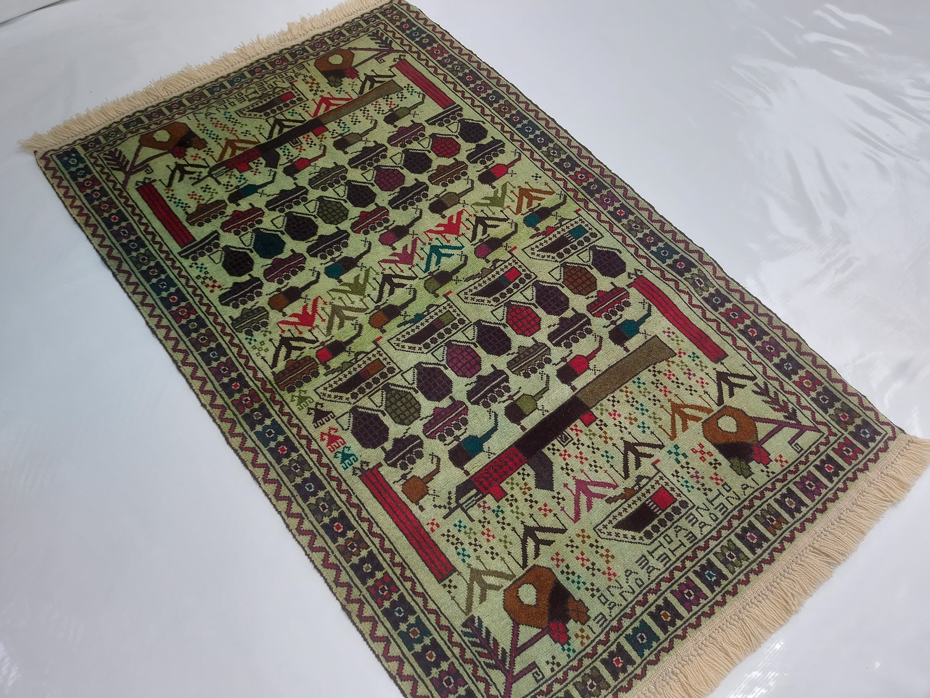 145x90 CM Classic afghan war rug wool rug oriental war art Shindand Tribal baluch rug oriental area rug handmade rug handicrafts #189 - image 3