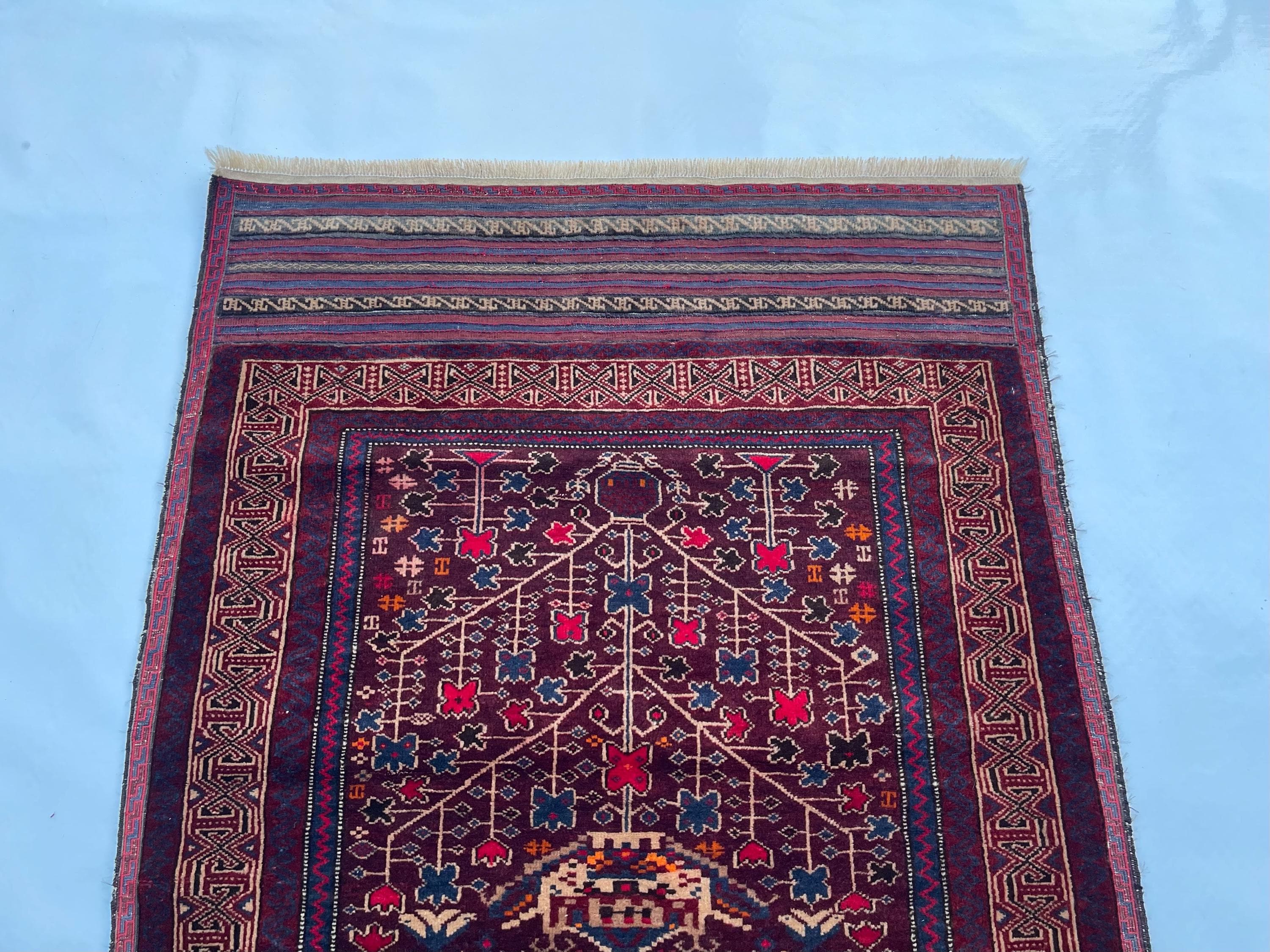152x101 cm Afghan rug nice thaimani tribal rug oriental area rug handmade rug wall hanging rug beautifully made Baluch rug #691 - image 3