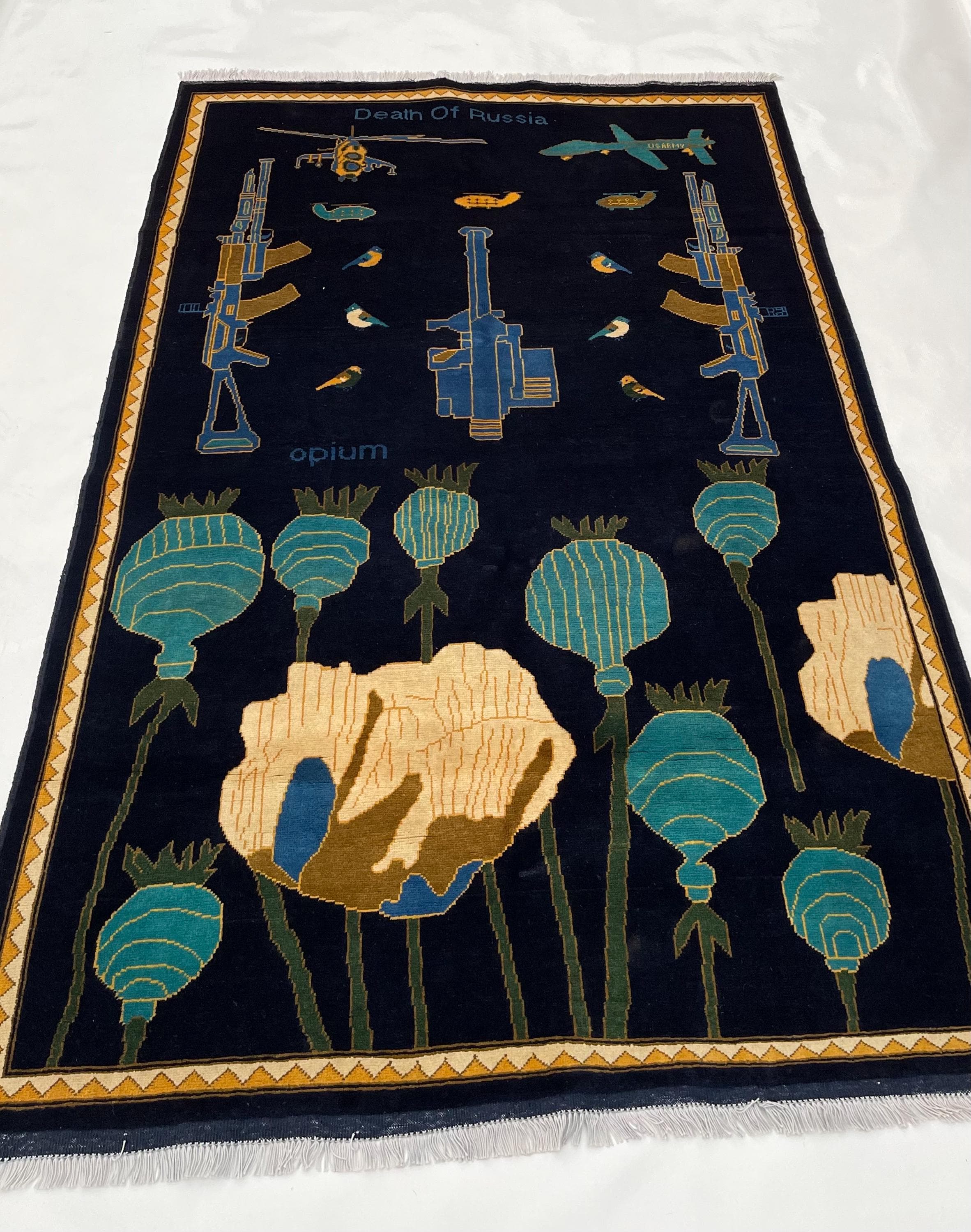 218x145 cm Handmade Afghan war rug large war rug Merinos wool rug beautifully made area rug handicrafts #725 - image 3