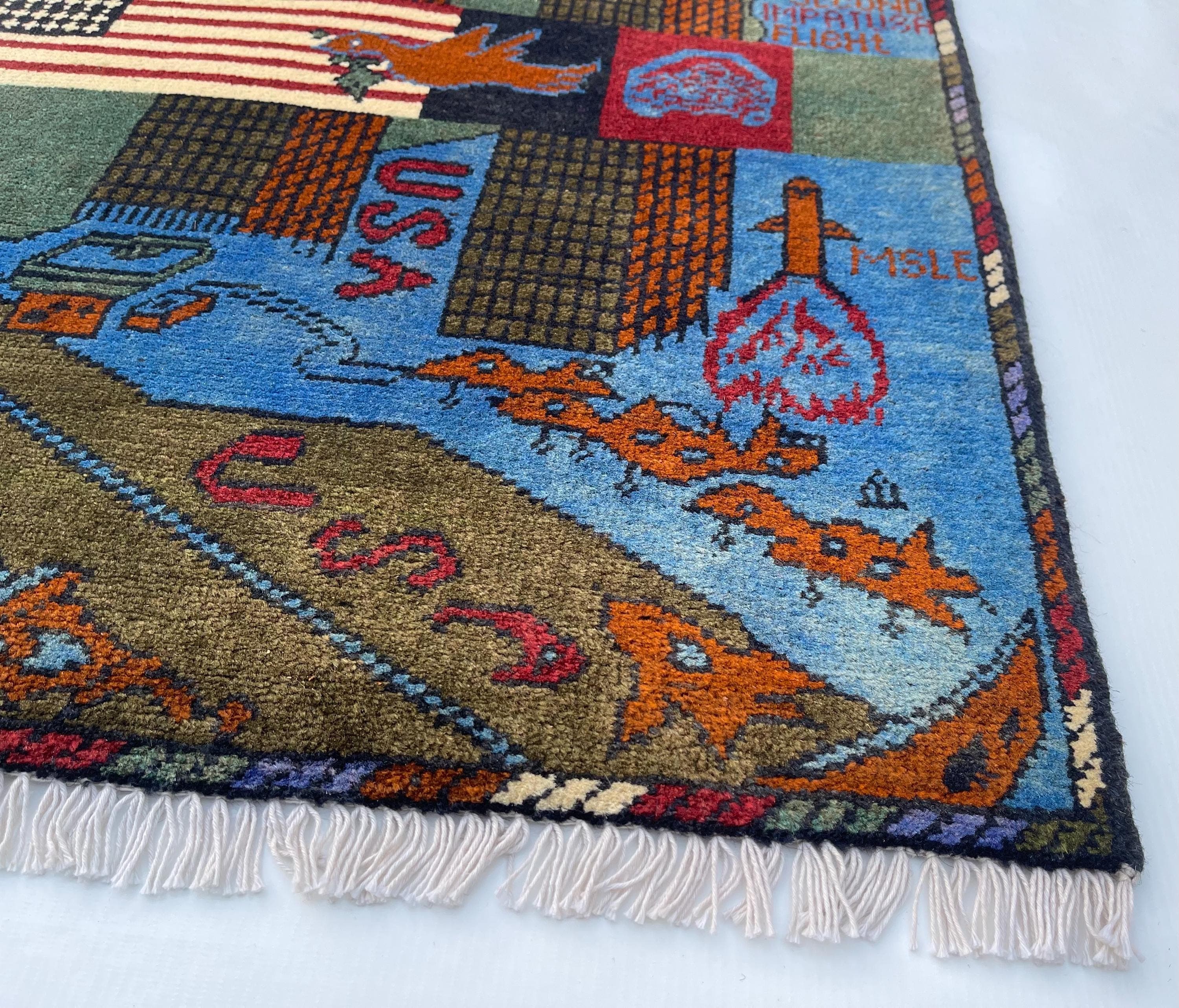 79x60 cm Classic Handmade Afghan war rug Beautifully made wool rug Nomadic Rug Oriental War Rug mini rug 9//11 #112 - image 4