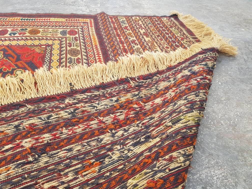 6'2"×4' feet Handmade Afghan Maliki kilim nice wool rug/kilim Ethnic decorative kilim nice quality flat/tapestry Weave kilim - image 3