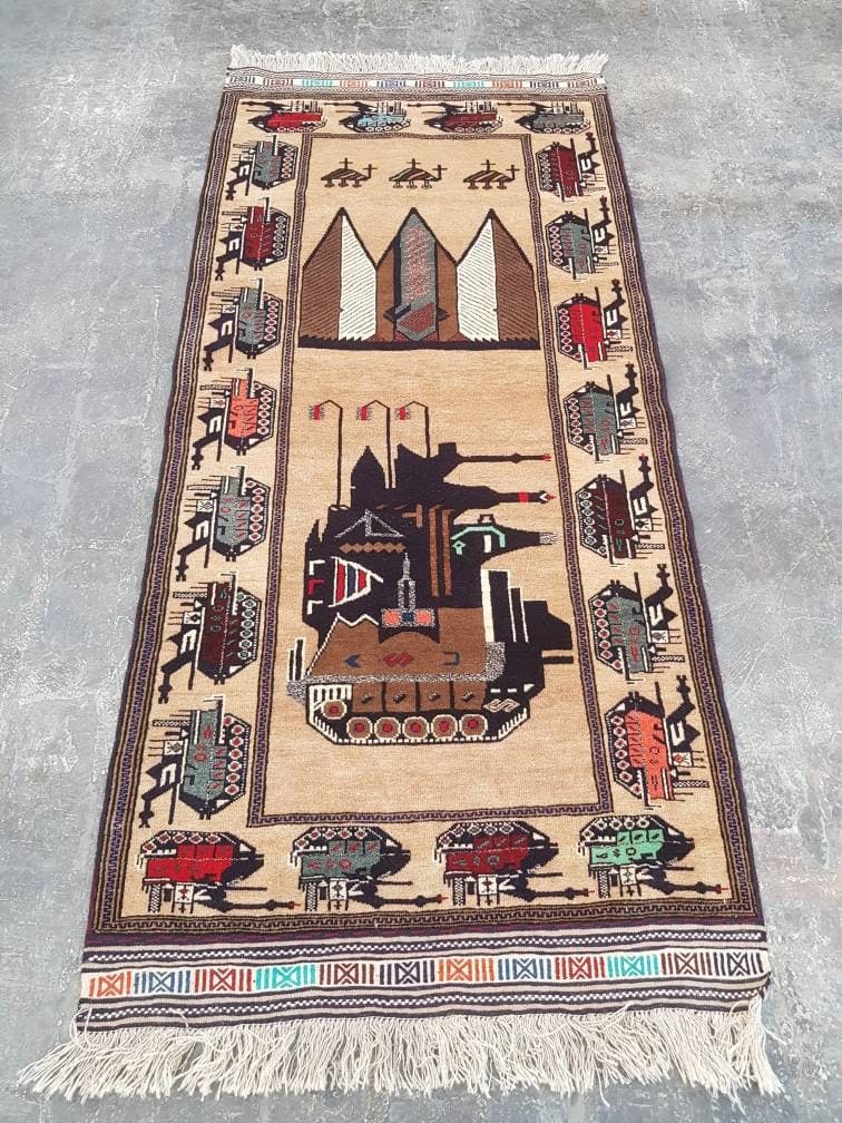 7'x3'2" feet Handmade Afghan baluch war rug runner wool rug oriental area rug fine quality