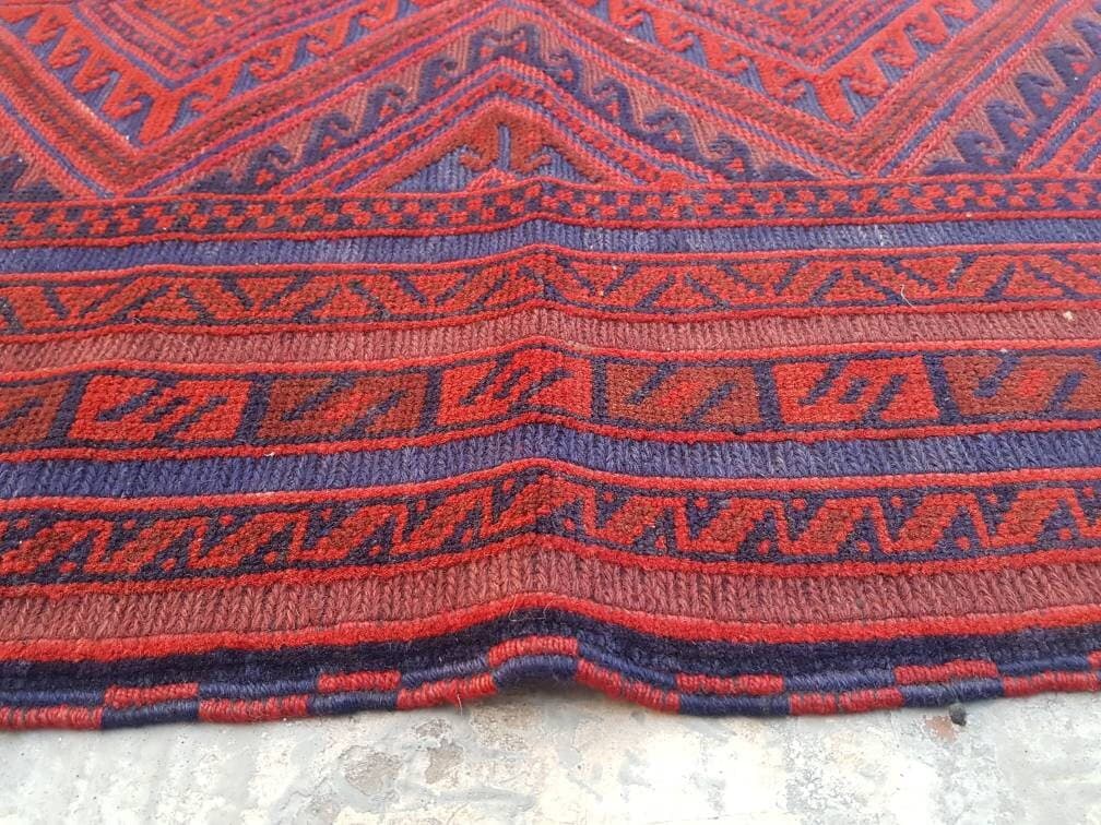 3'9"×2'8" ft Afghan kilim nice tribal rug oriental area kilim rug vegetable dyed handmade rug colourful decorative kilim mushvani kilim - image 3