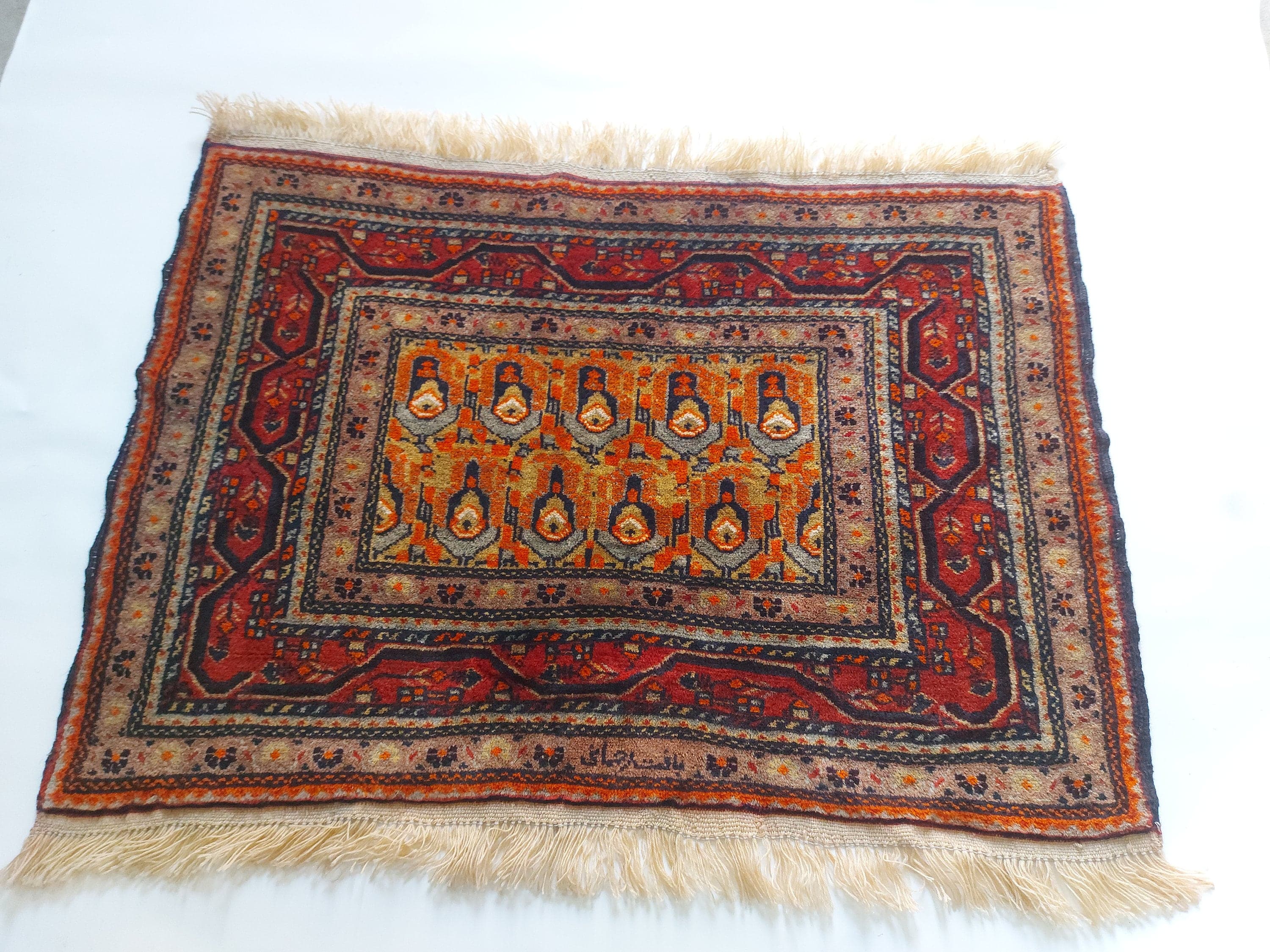63×86cm Handmade rug best wool rug small oriental rug vintage rug doormat decorative mini rug tribal #134