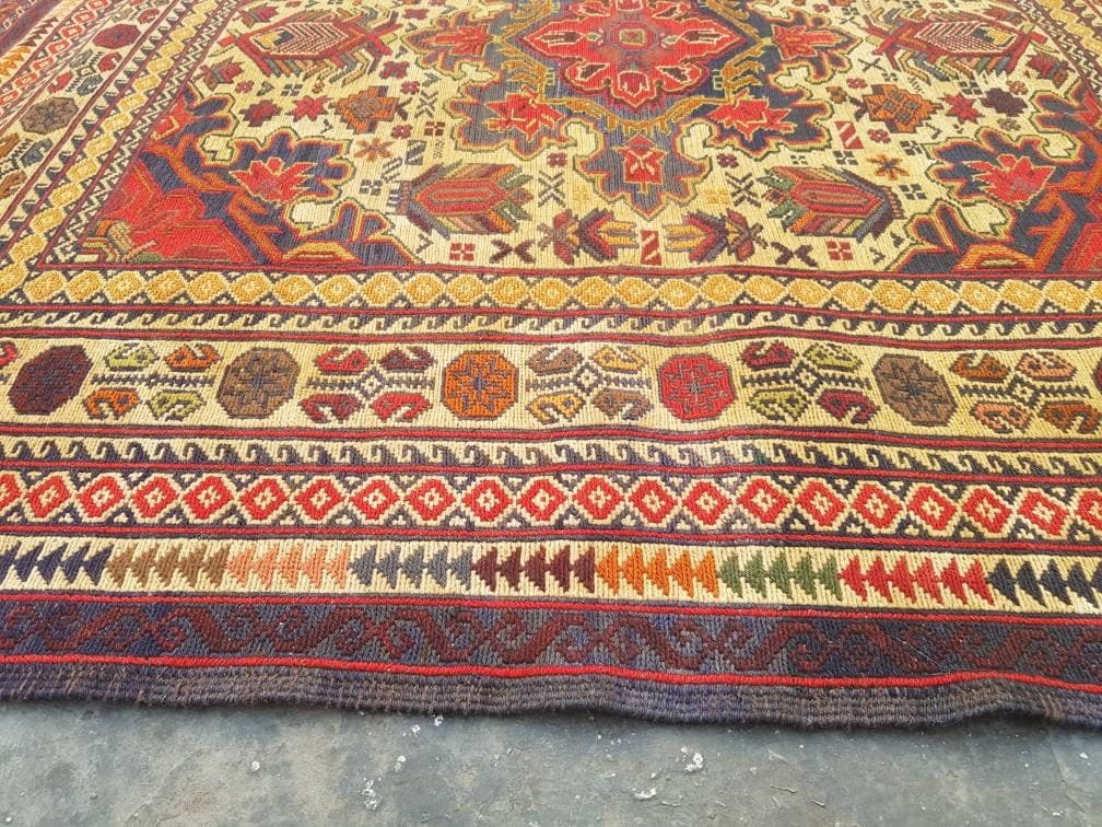 6'2"×4' feet Handmade Afghan Maliki kilim nice wool rug/kilim Ethnic decorative kilim nice quality flat/tapestry Weave kilim - image 4