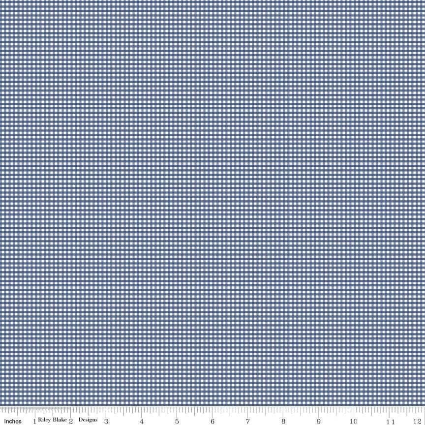 Micro Gingham Denim by Riley Blake Designs - C455-DENIM