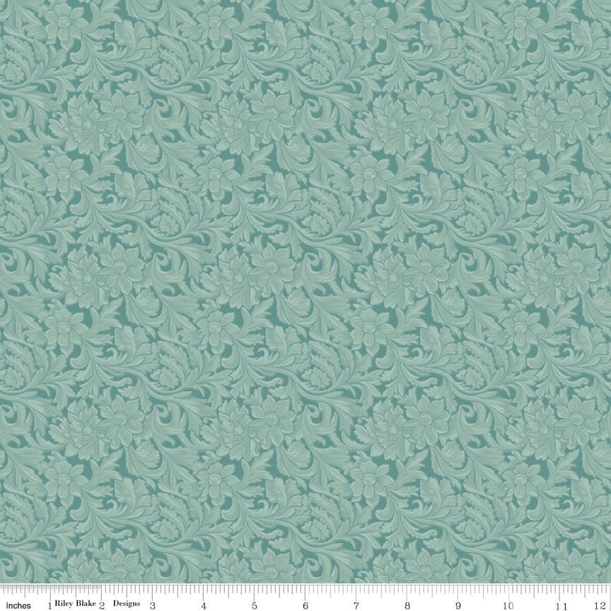 Cowgirl Leather Blue by Echo Park Paper Co. for Riley Blake Designs - C17485-BLUE