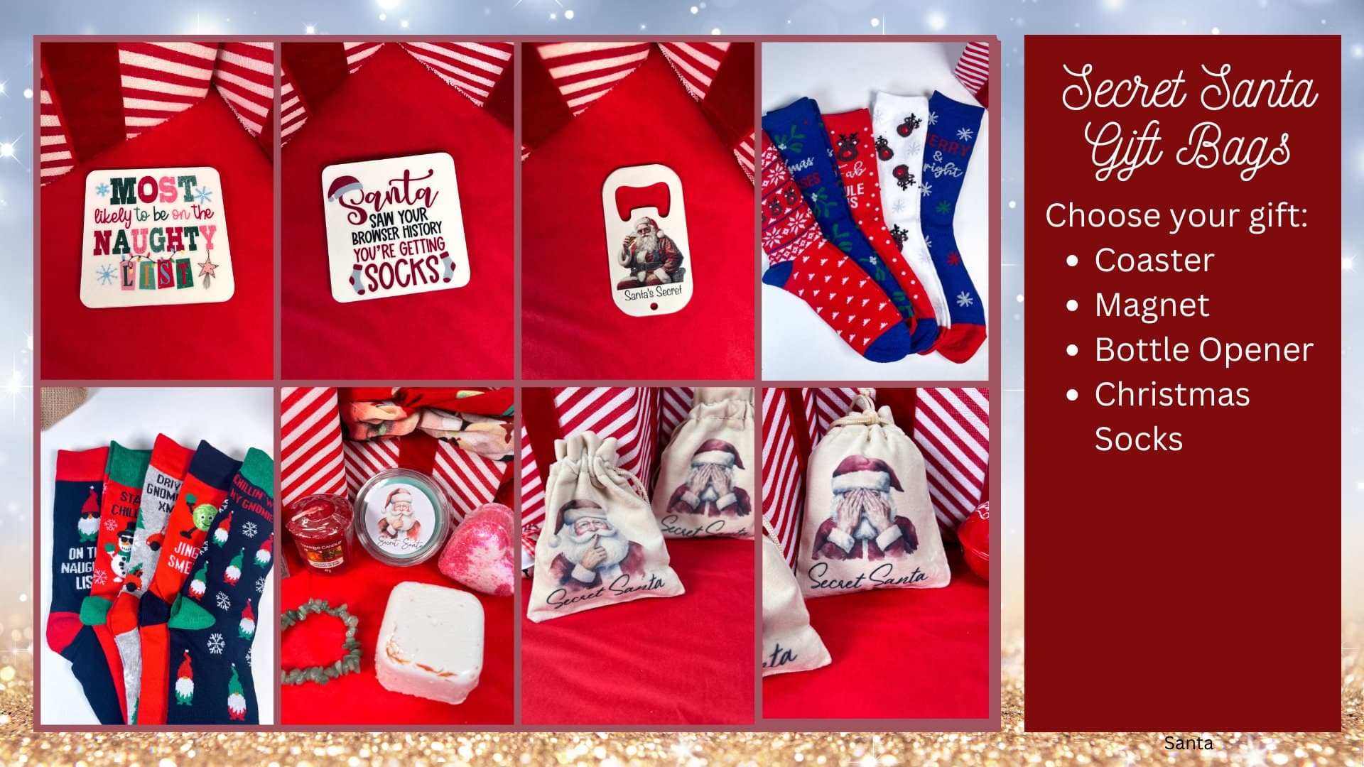Secret Santa Gift: Velvet Christmas Pouch with Choice of Gift - image 5