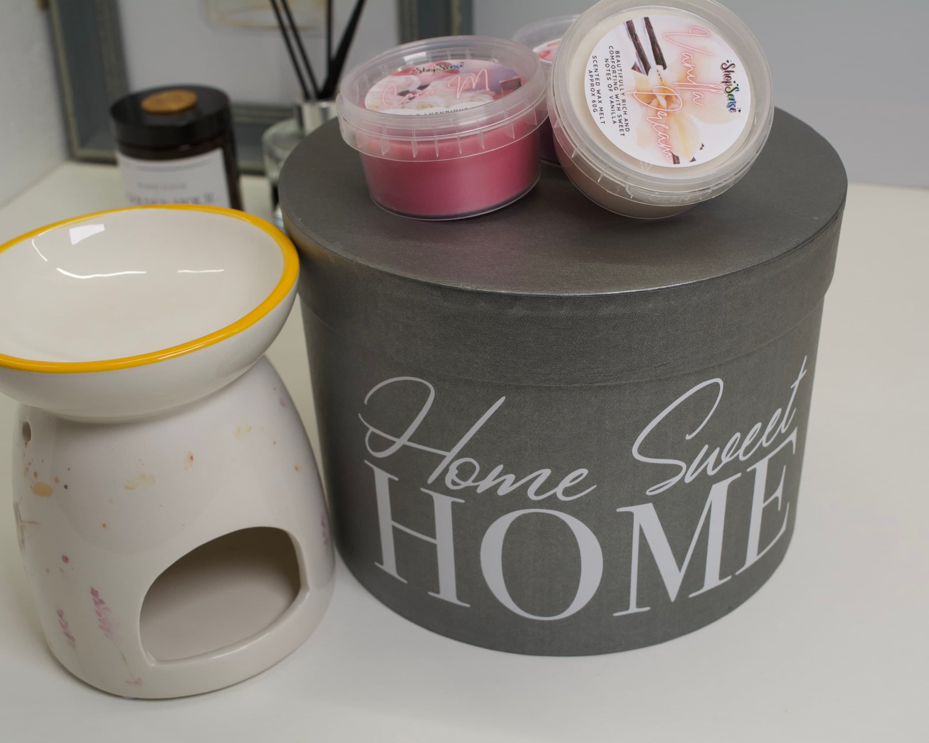 Personalized Wax Melt Burner Gift Set, Home Sweet Home Box - image 5