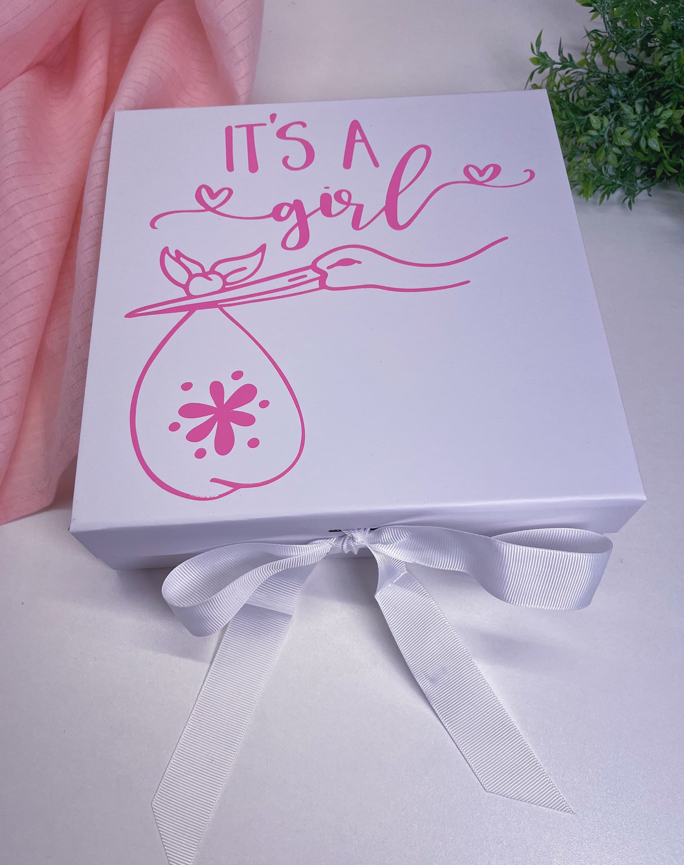 Personalized Baby Girl Keepsake Box, Luxury Memory Box - image 3