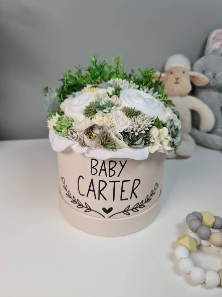 Personalised Baby Clothes Bouquet, Boho Newborn Gift - image 4