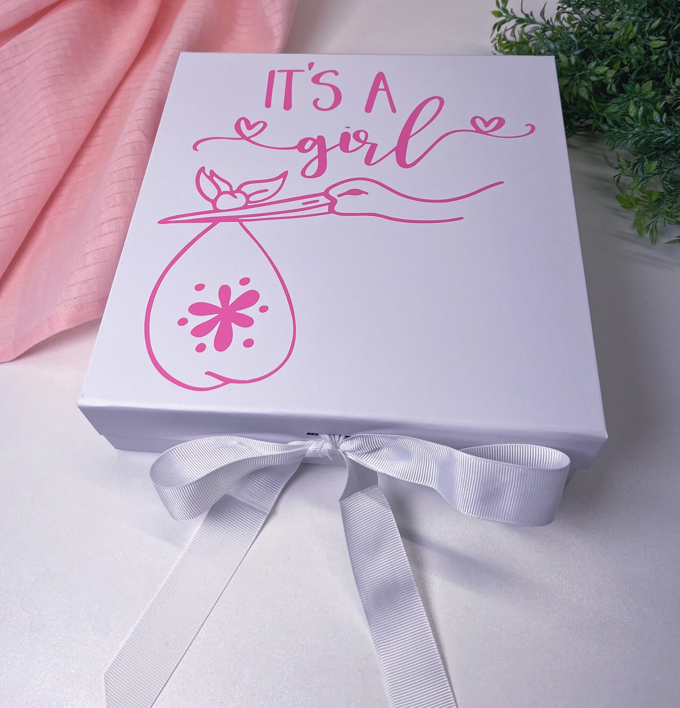 Personalized Baby Girl Keepsake Box, Luxury Memory Box