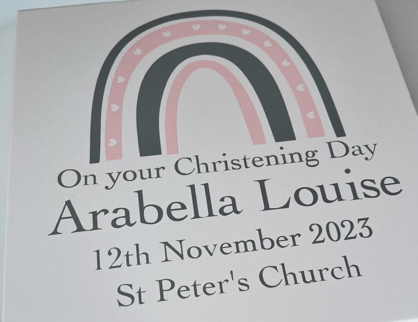 Personalised Christening Gift Box: Rainbow Keepsake Box - image 5