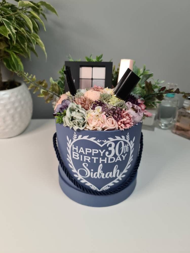 Personalised Makeup Bouquet, Floral Gift Box, Pamper Hamper