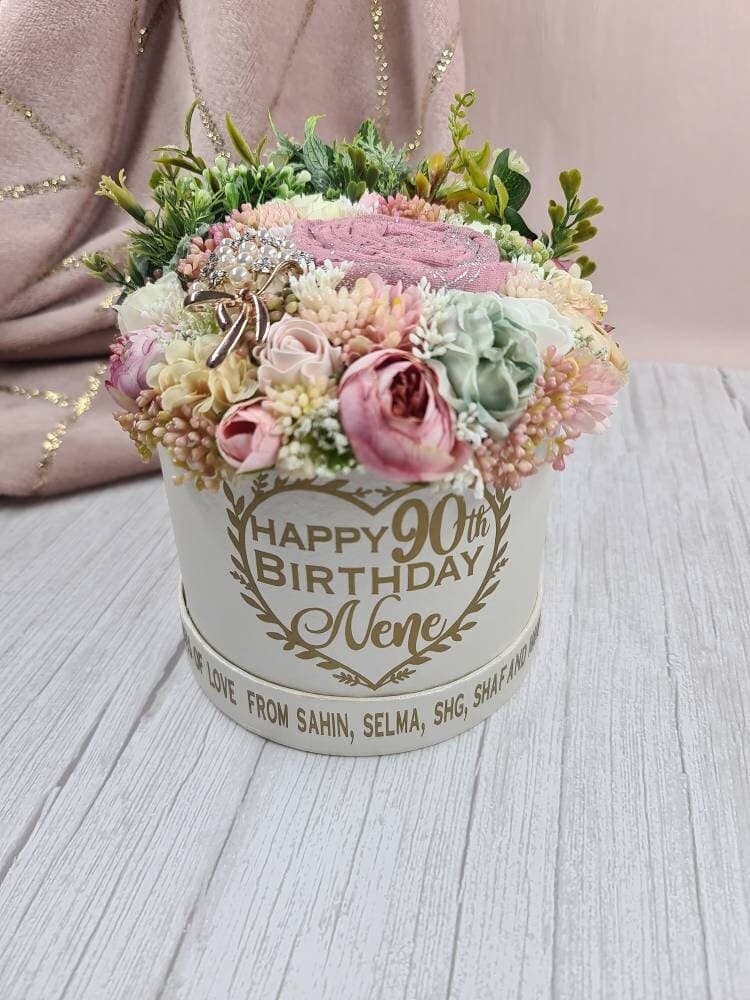 Personalised Scarf & Brooch Bouquet, Gift Set for Her - image 5