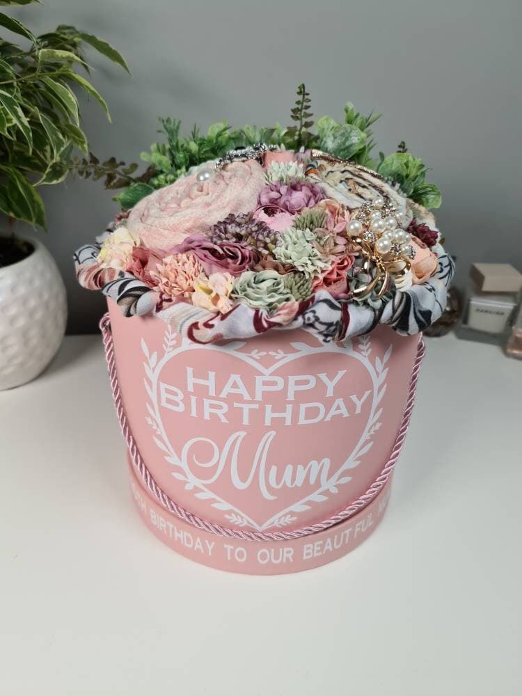 Personalised Scarf & Brooch Bouquet, Gift Set for Her - image 4
