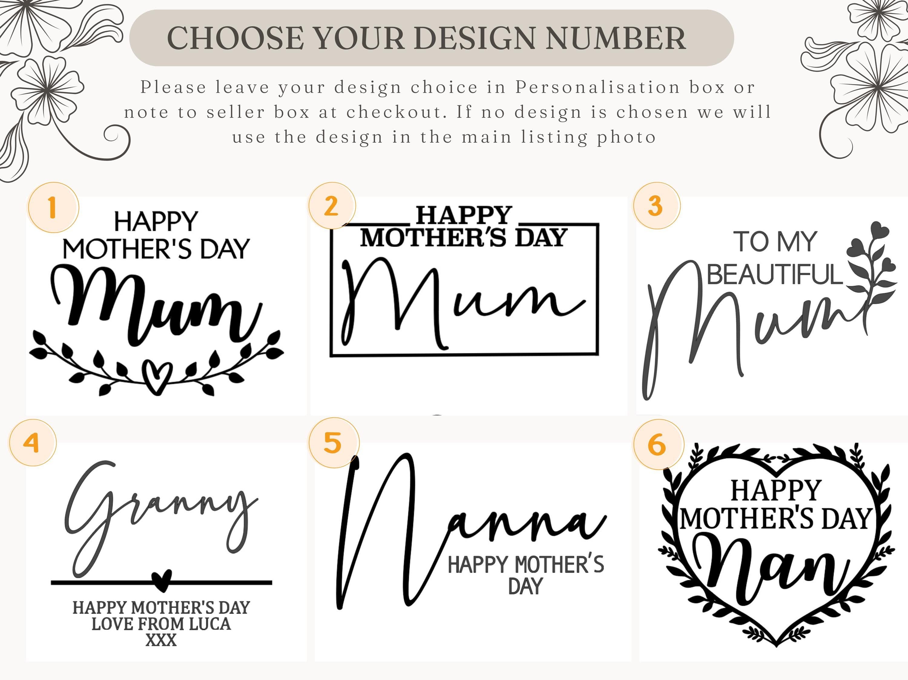 Mothers dayDesign choices 1-6