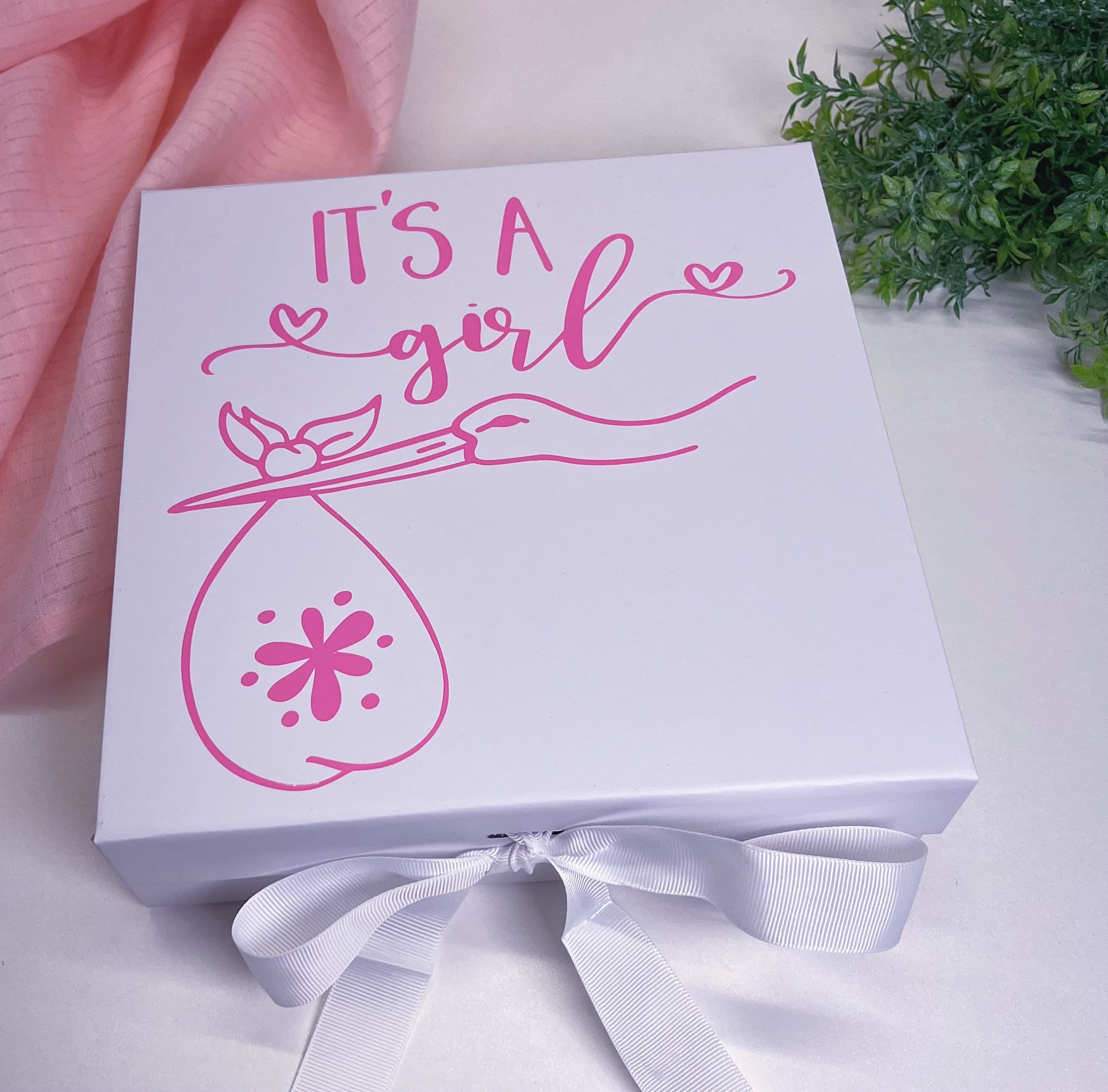 Personalized Baby Girl Keepsake Box, Luxury Memory Box - image 4