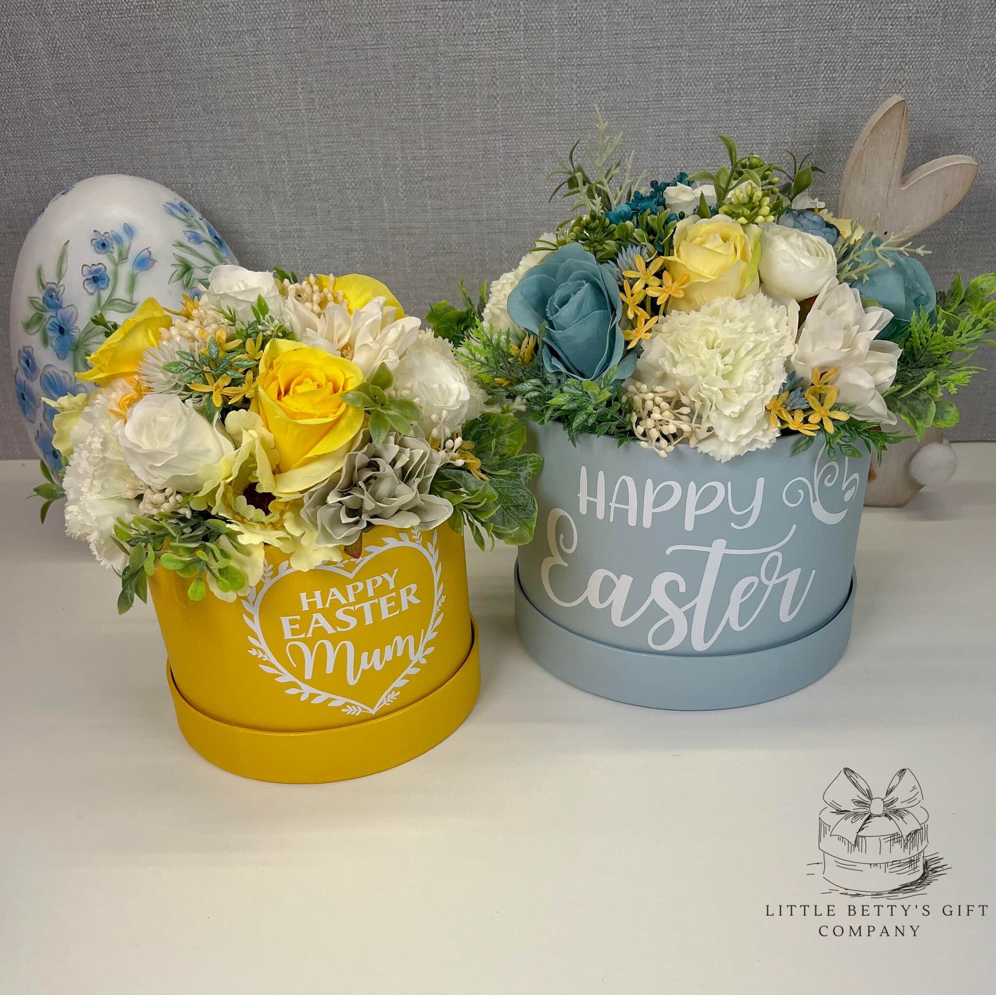Personalised Easter Flower Bouquet, Faux Spring Floral Table Decoration - image 5