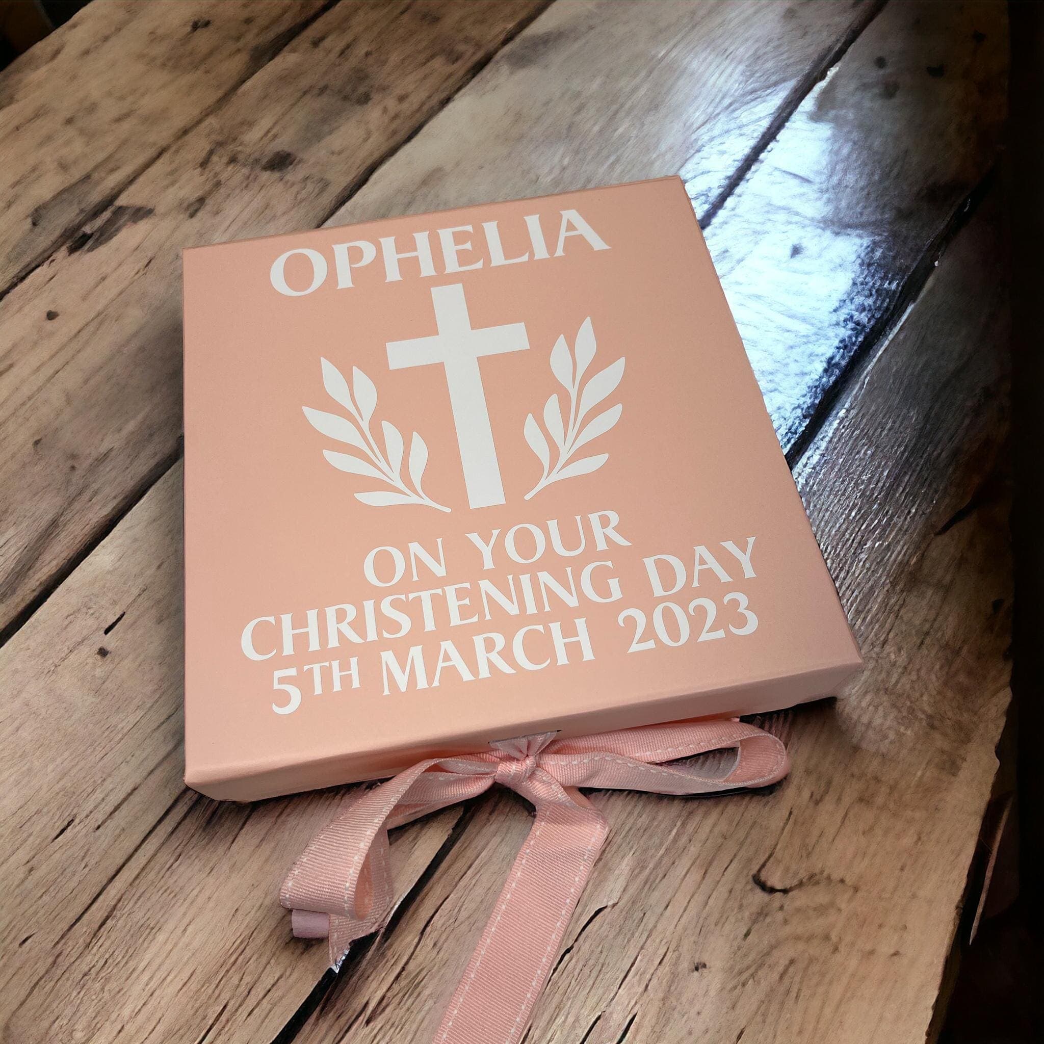 Personalised Christening Gift Box: Keepsake Memory Box with Magnetic Closure - image 4
