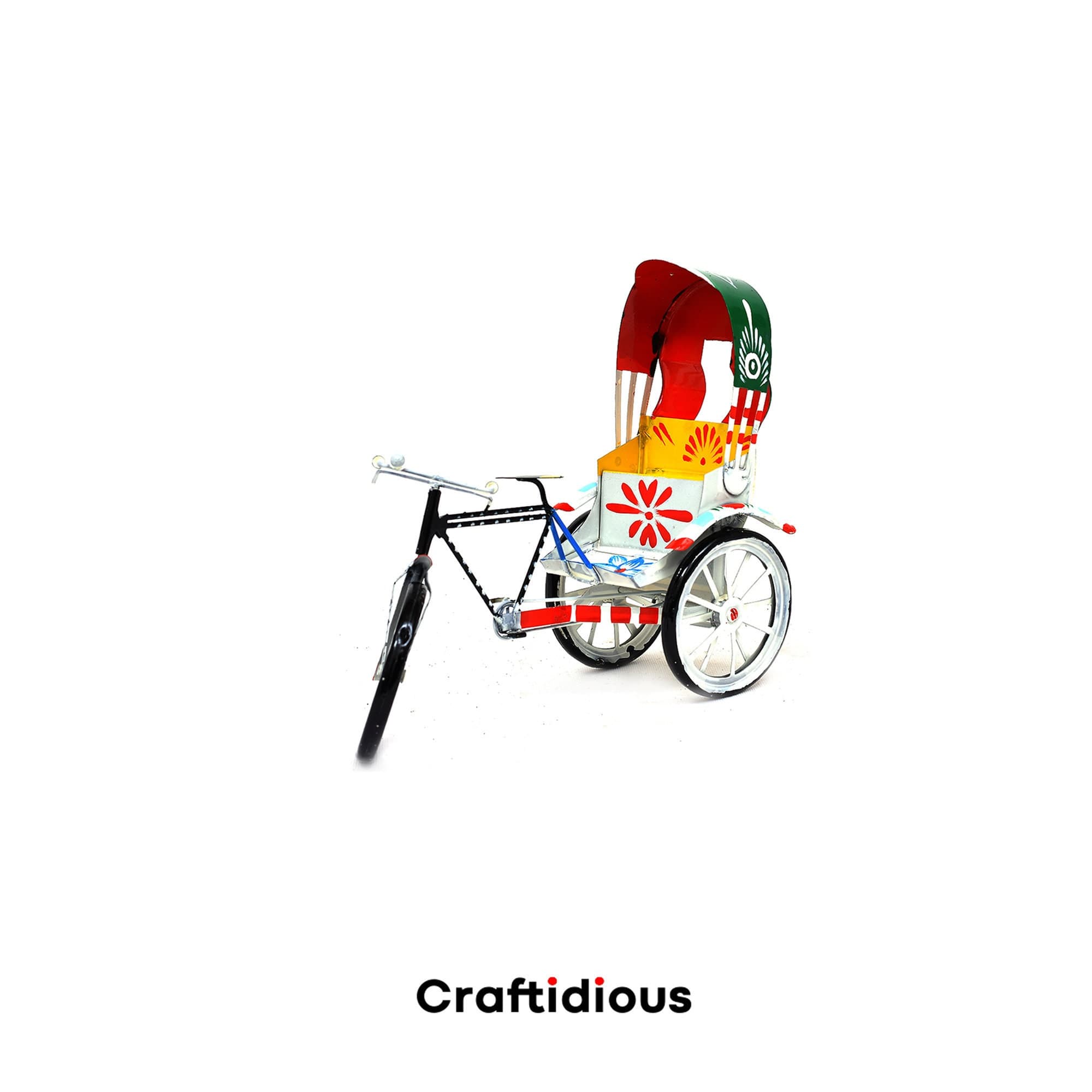 Home Decor Hand Painted Metal Handmade Rickshaw Showpiece/Model.| Souvenir Products
