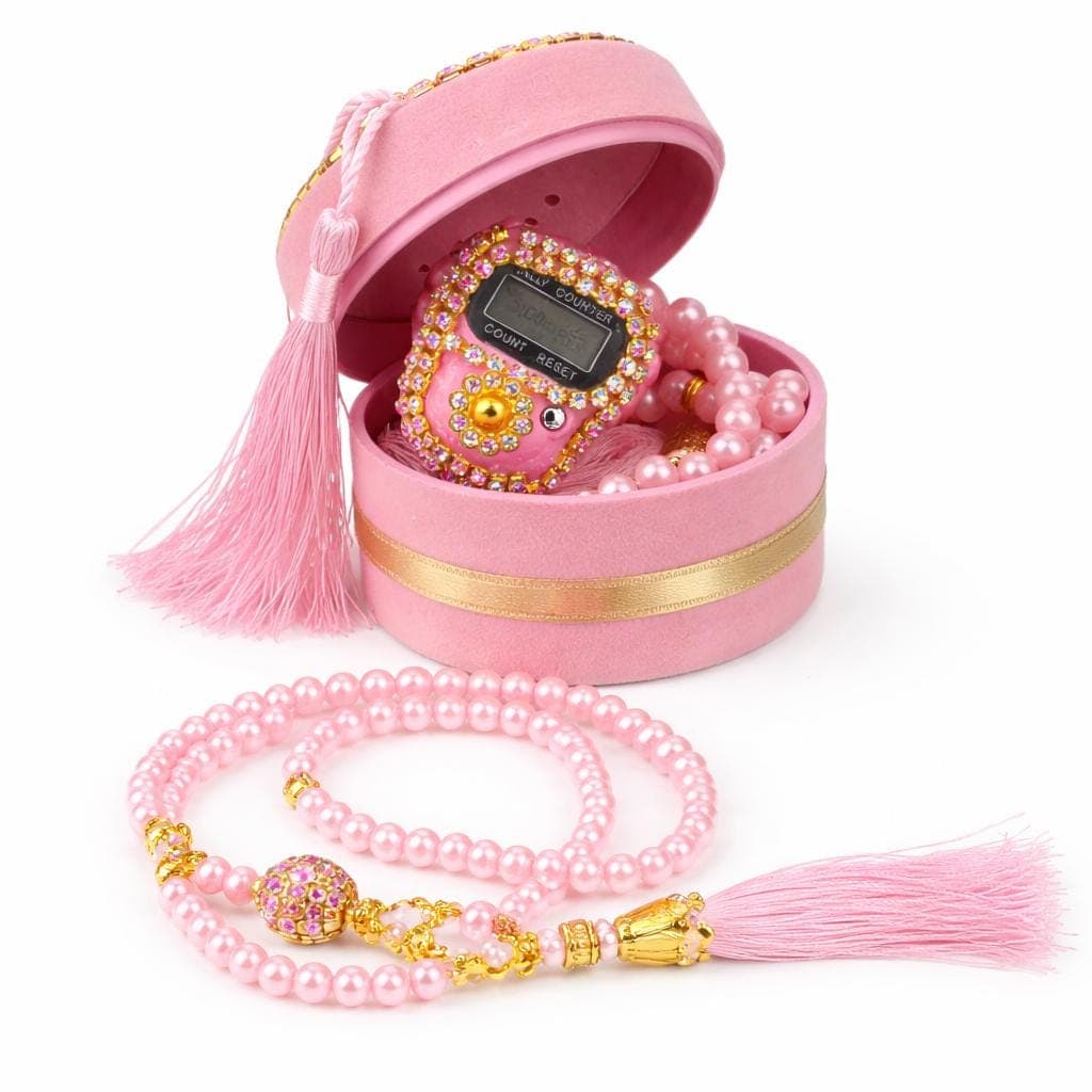 Velvet Tasbih Gift Set with Digital Counter Ring - image 3