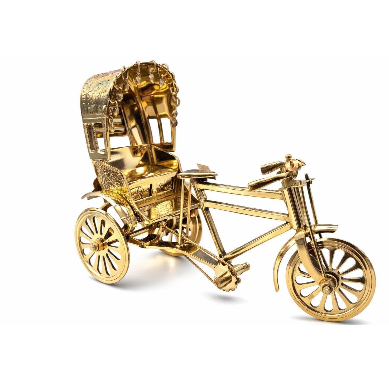 Handmade Brass Rickshaw Showpiece – Vintage Decorative Tricycle – Cultural Home Décor – Unique Gift - image 4