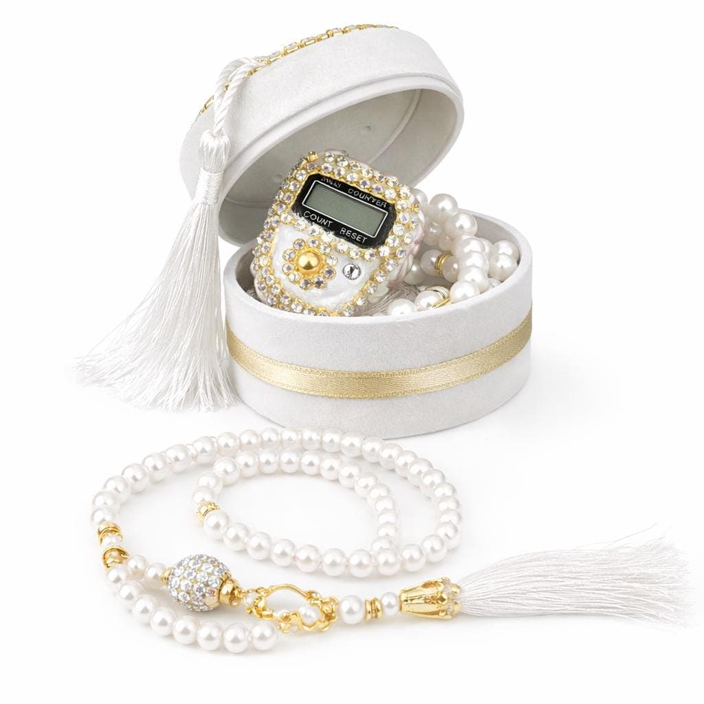Velvet Tasbih Gift Set with Digital Counter Ring - image 5