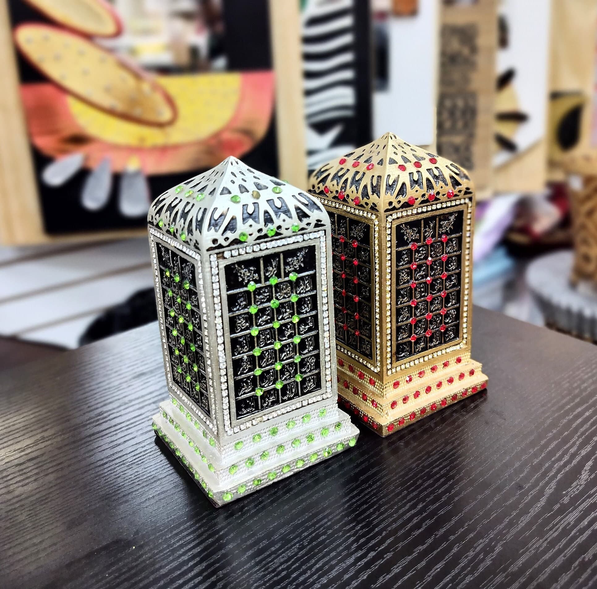 Islamic Table Decor Esmaul Husna 4 Angle Minar - image 3