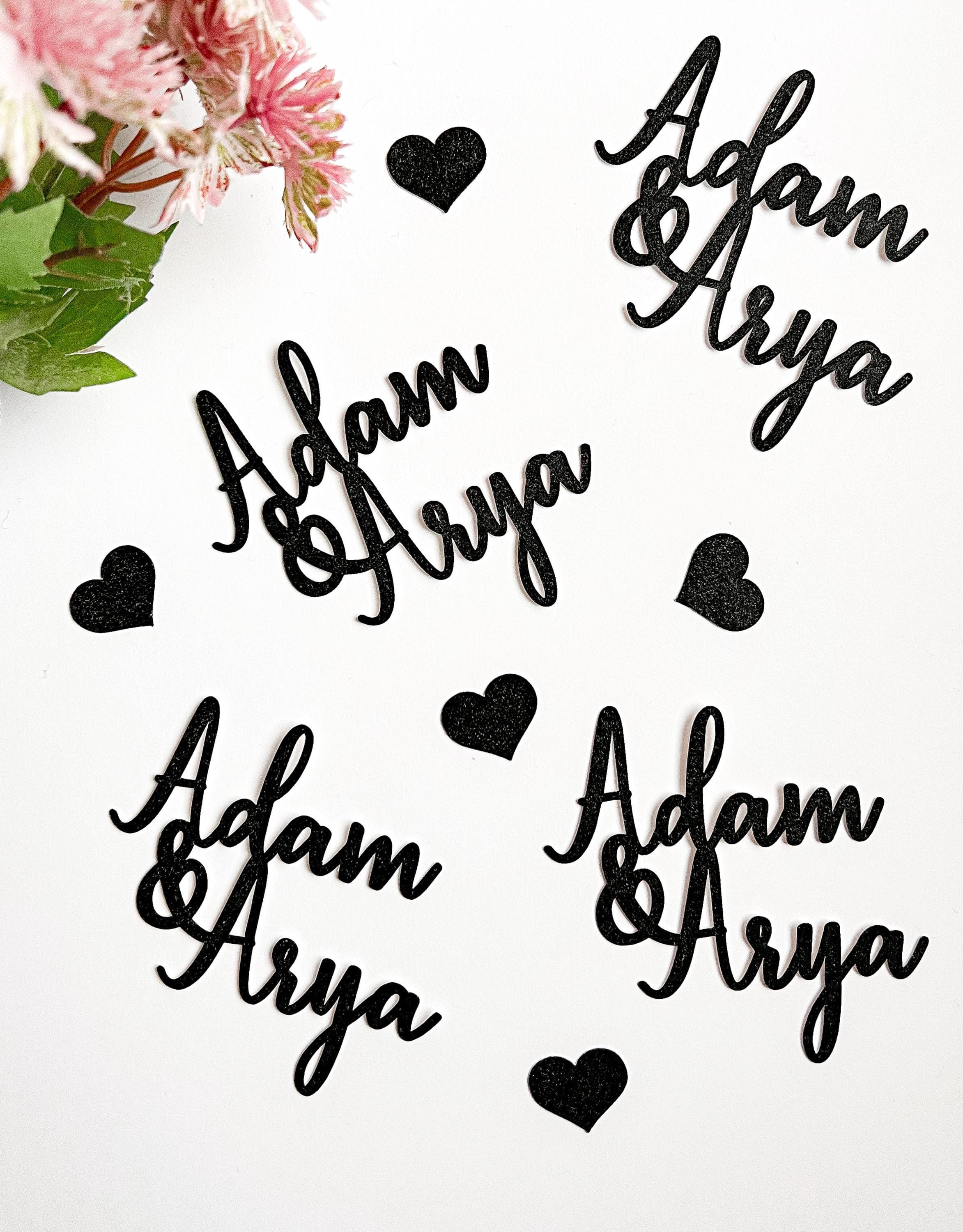 Custom Name Confetti, Engagement Party Confetti, Personalized Confetti,Bridal Shower Confetti, Wedding Table Scatter, Wedding Decorations